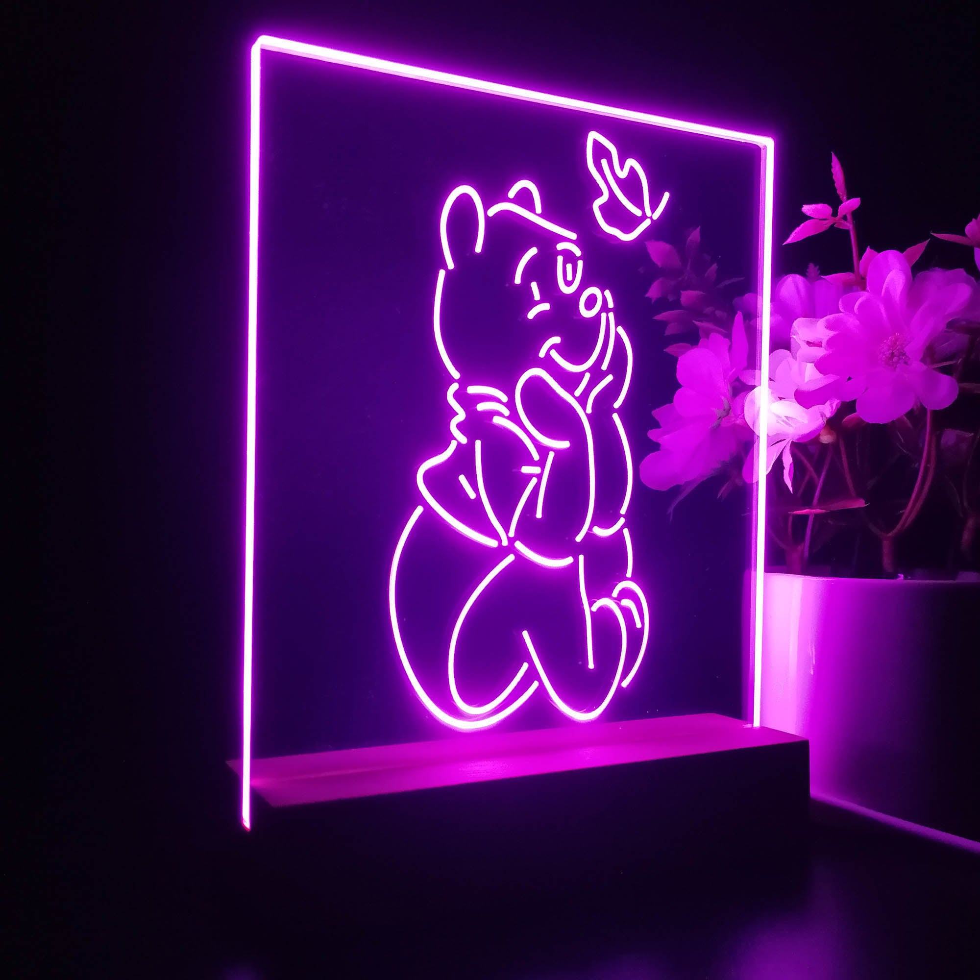 Winnie the Pooh Sit Down Night Light LED Sign