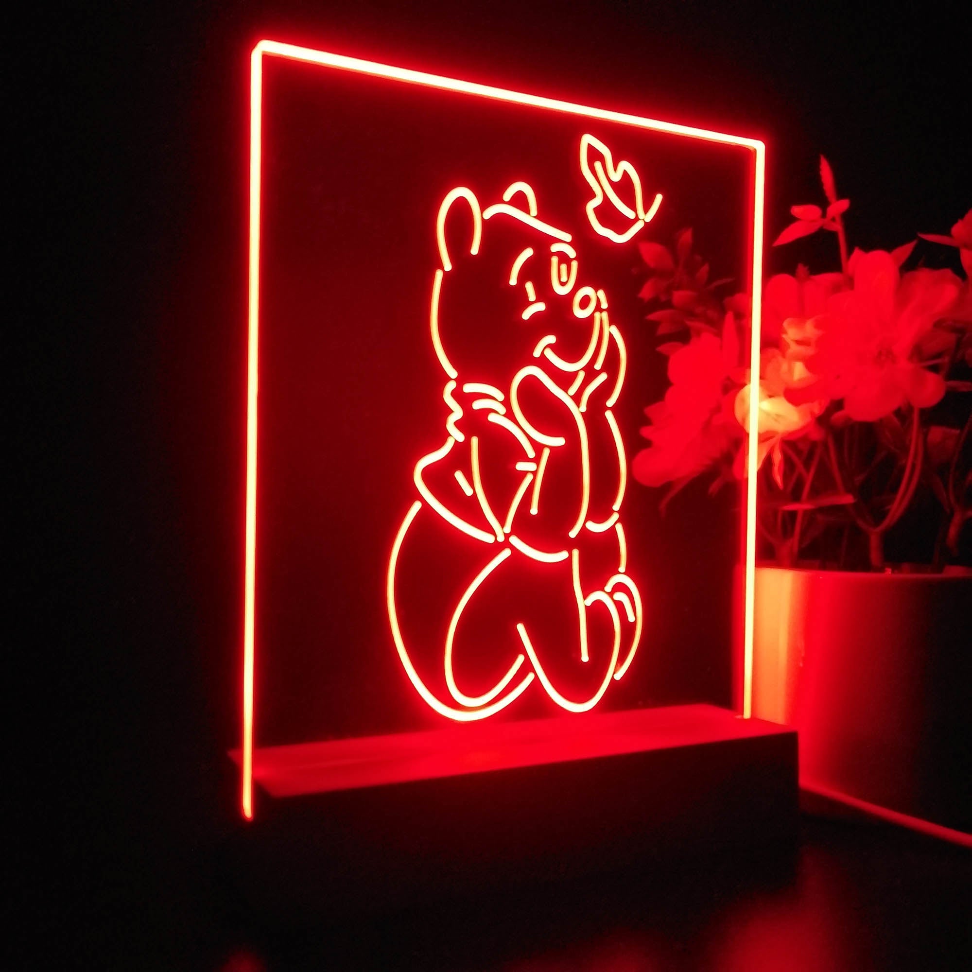 Winnie the Pooh Sit Down Night Light LED Sign