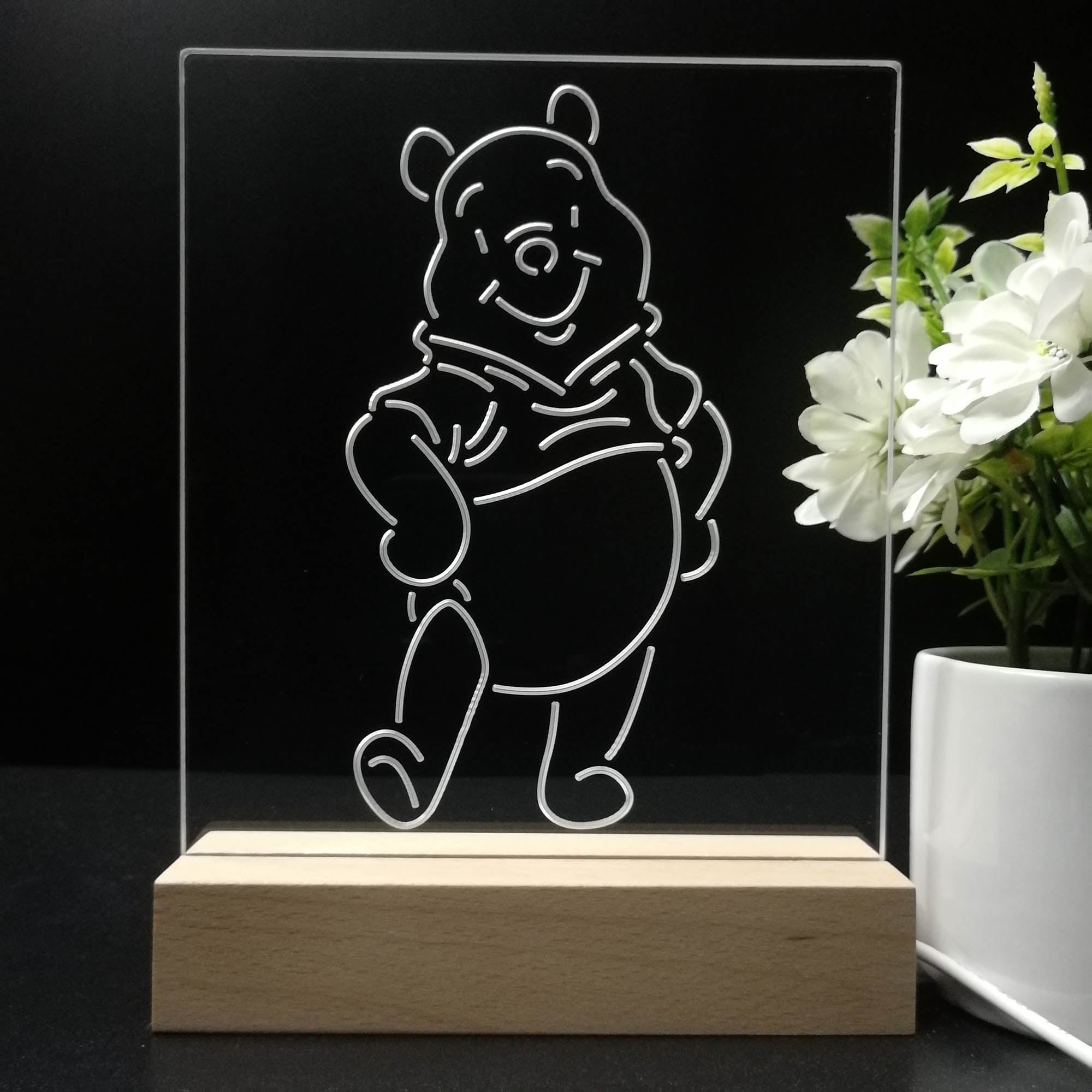 Winnie the Pooh Stand Up Night Light LED Sign