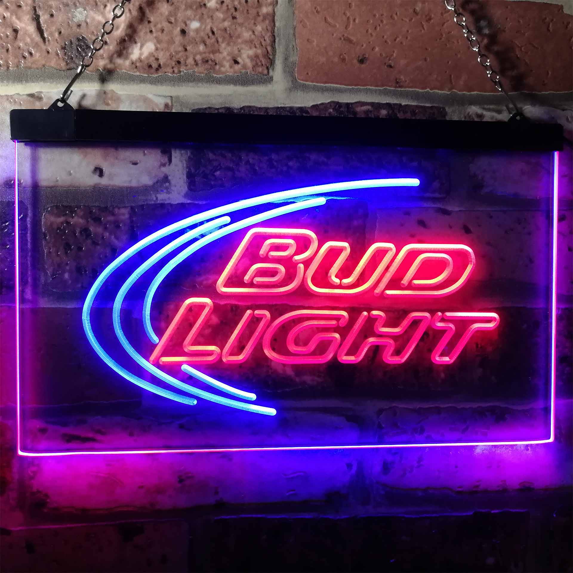 Bud Light Beer Ice Bar LED Neon Sign