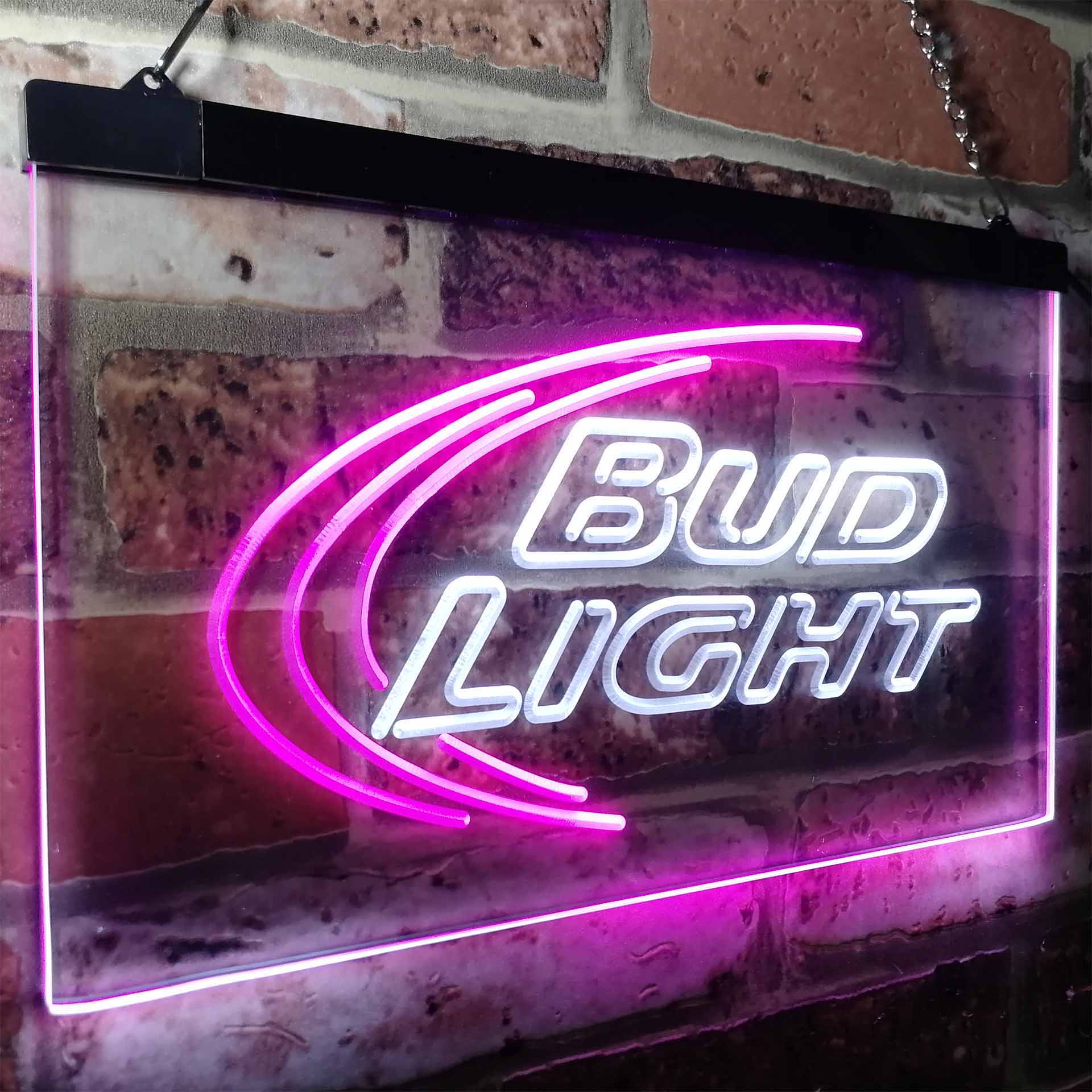 Bud Light Beer Ice Bar LED Neon Sign