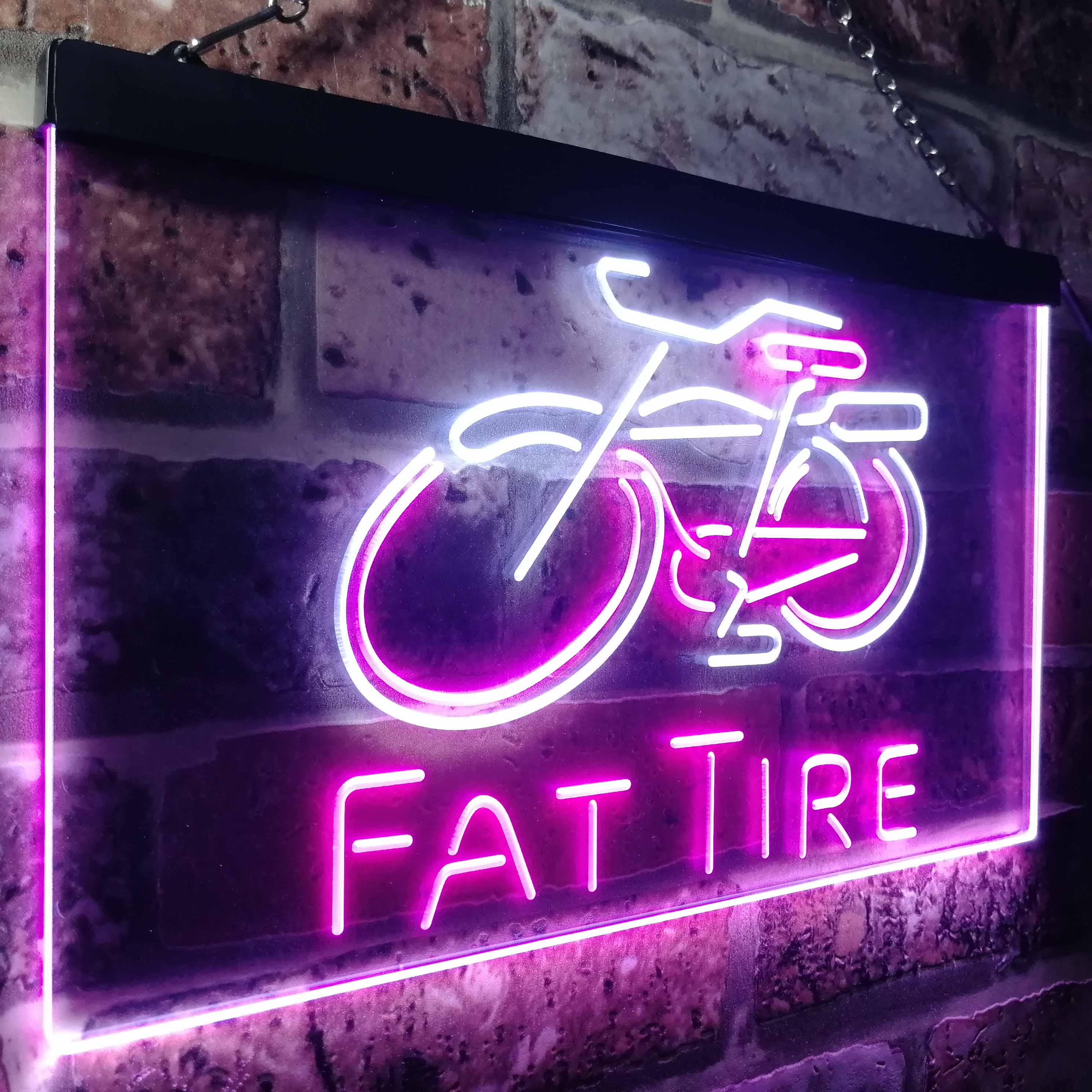 Fat Tire Beer Bar Club Man Cave LED Neon Sign