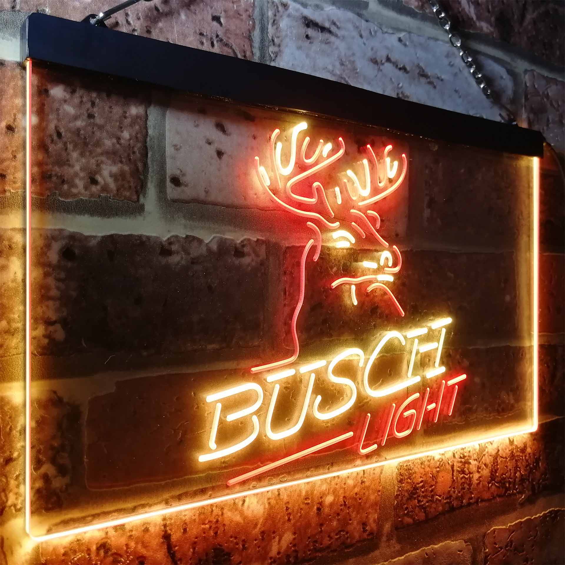 Buschs Lights Beer Deer Bar LED Neon Sign