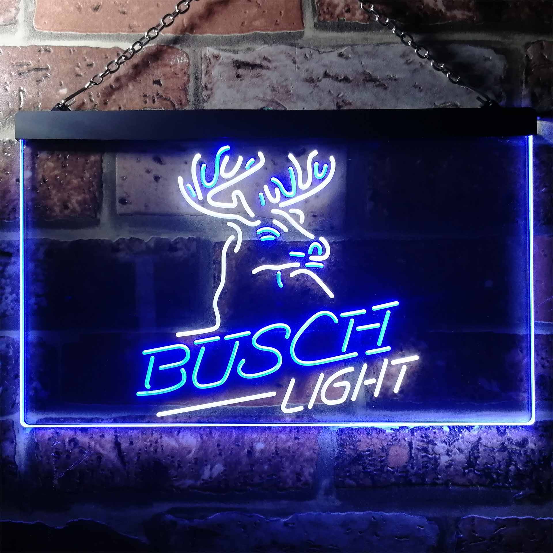 Buschs Lights Beer Deer Bar LED Neon Sign