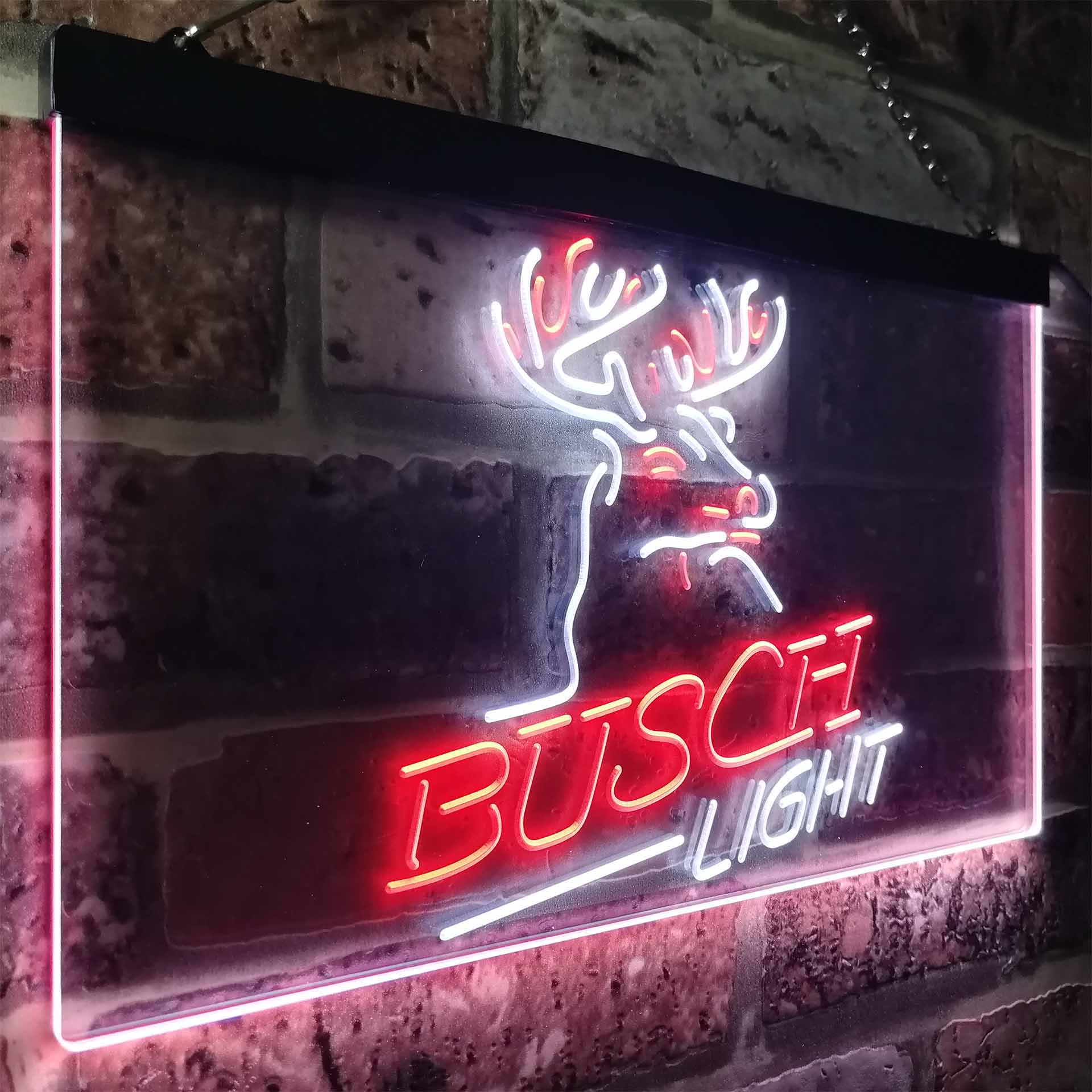 Buschs Lights Beer Deer Bar LED Neon Sign