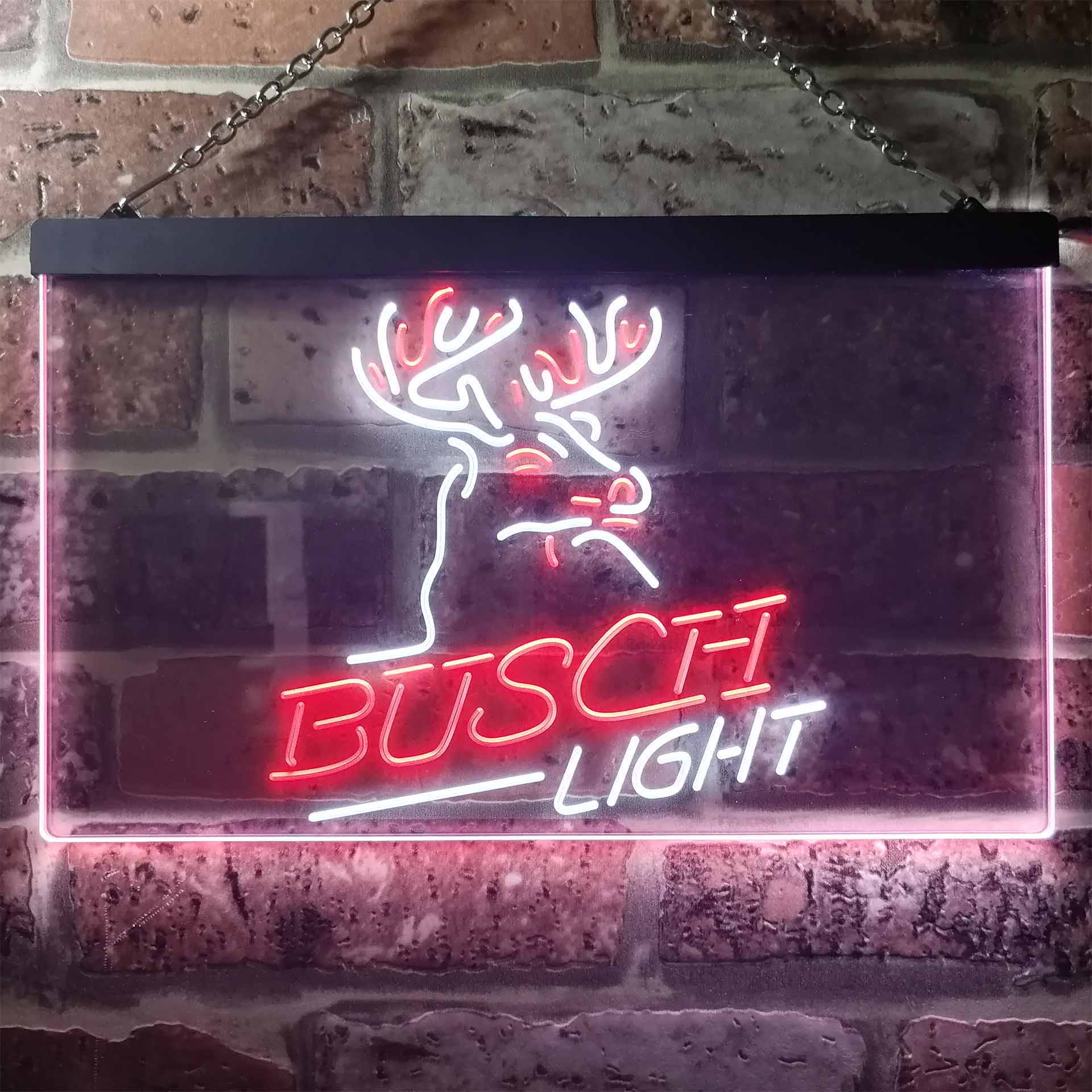 Buschs Lights Beer Deer Bar LED Neon Sign