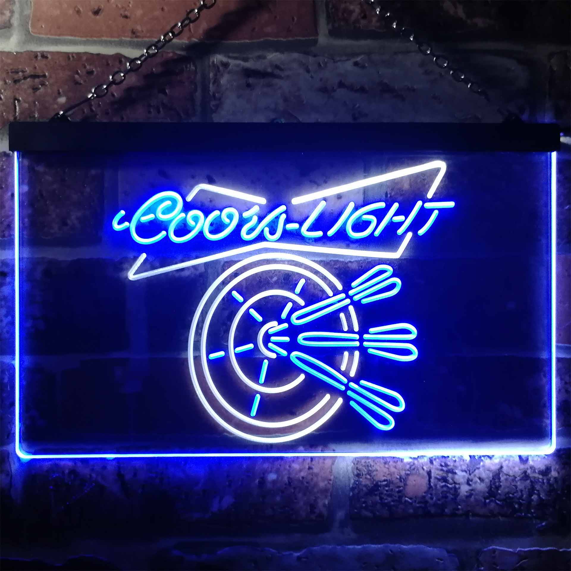 Coors Light Beer Dart Club Bar LED Neon Sign