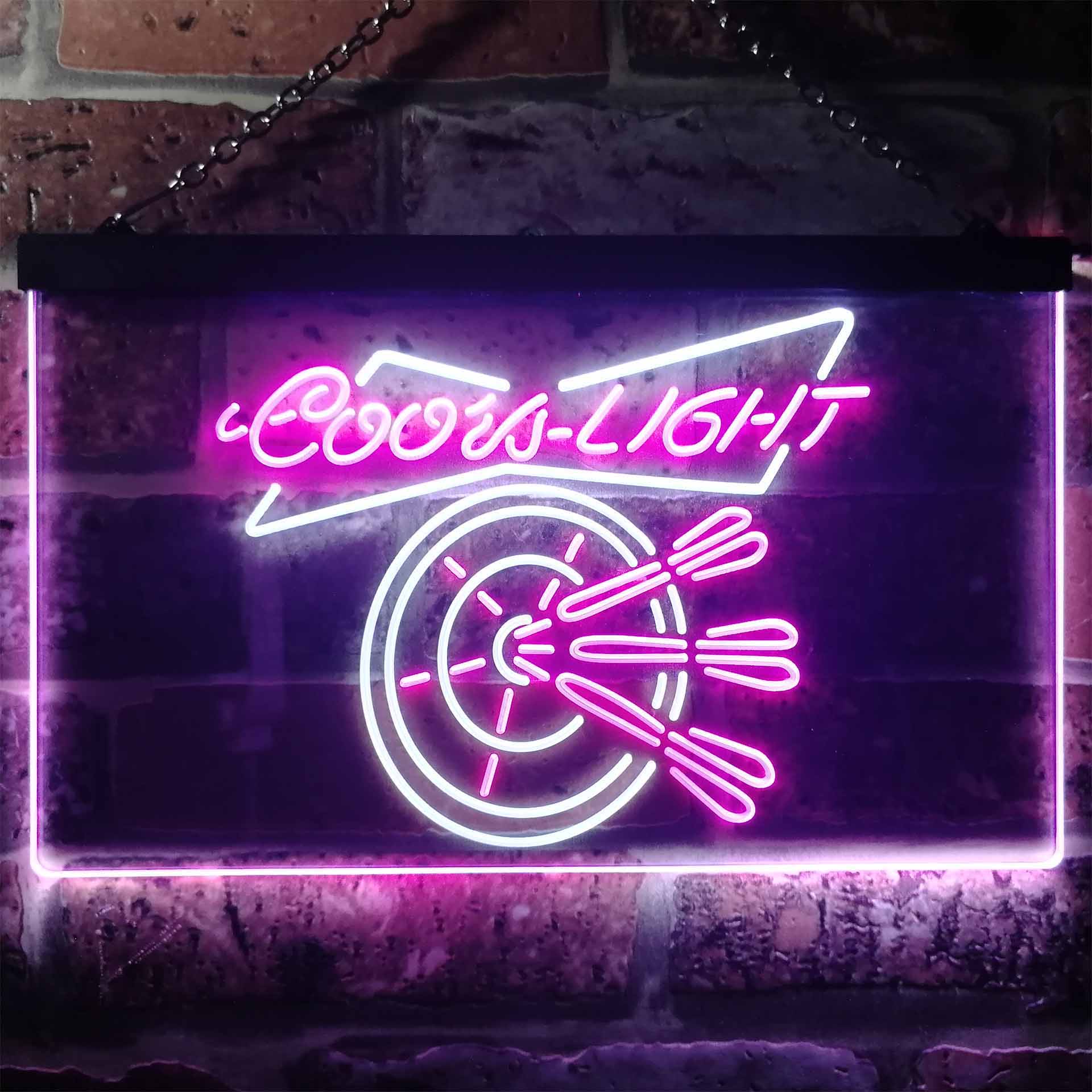 Coors Light Beer Dart Club Bar LED Neon Sign