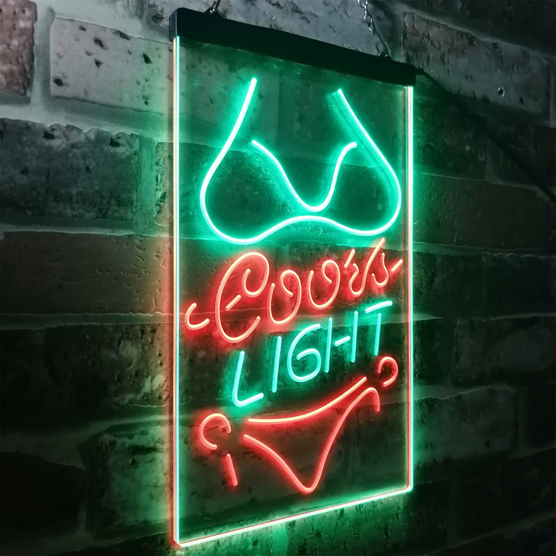 Coors Light Bikini Girl Man Cave LED Neon Sign