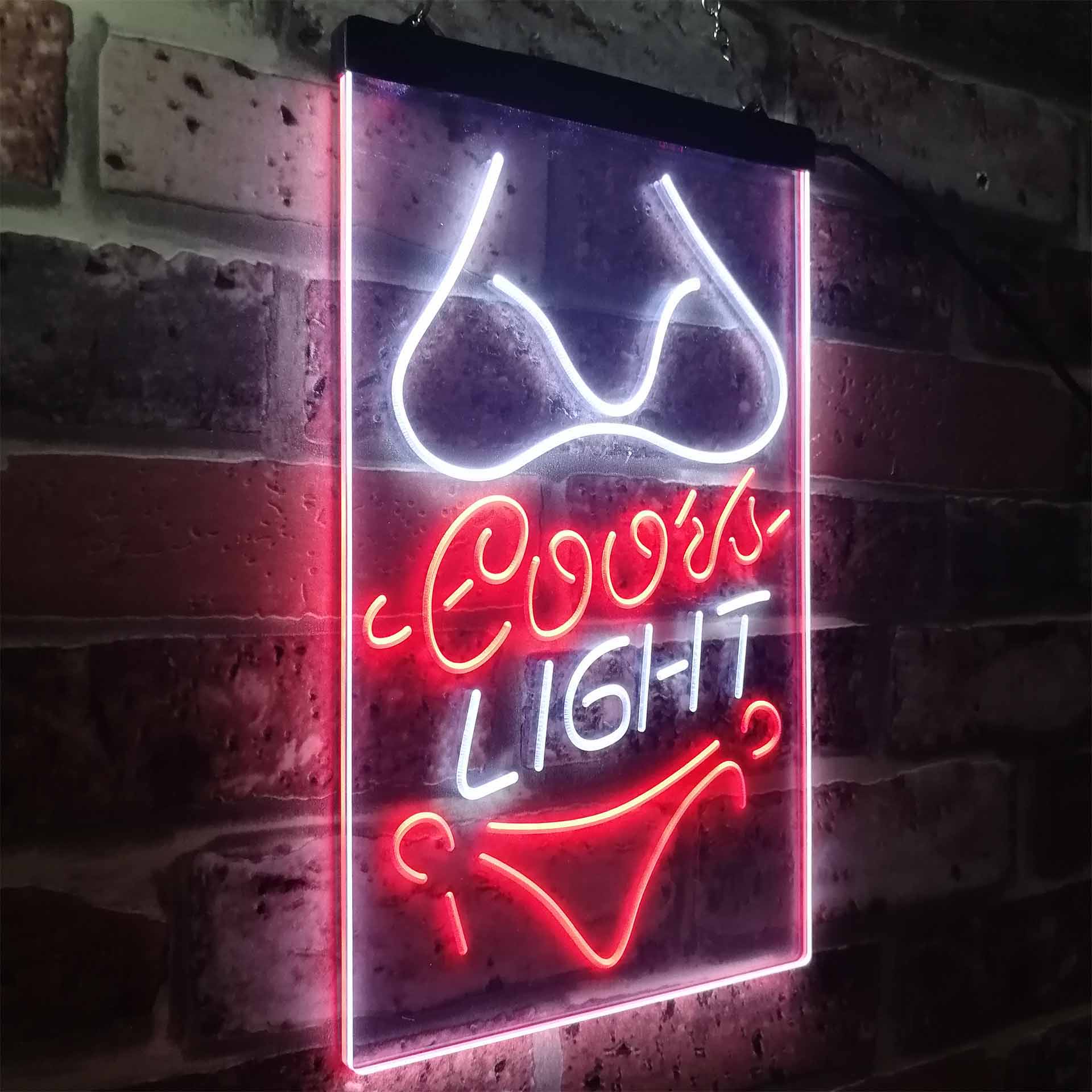 Coors Light Bikini Girl Man Cave LED Neon Sign