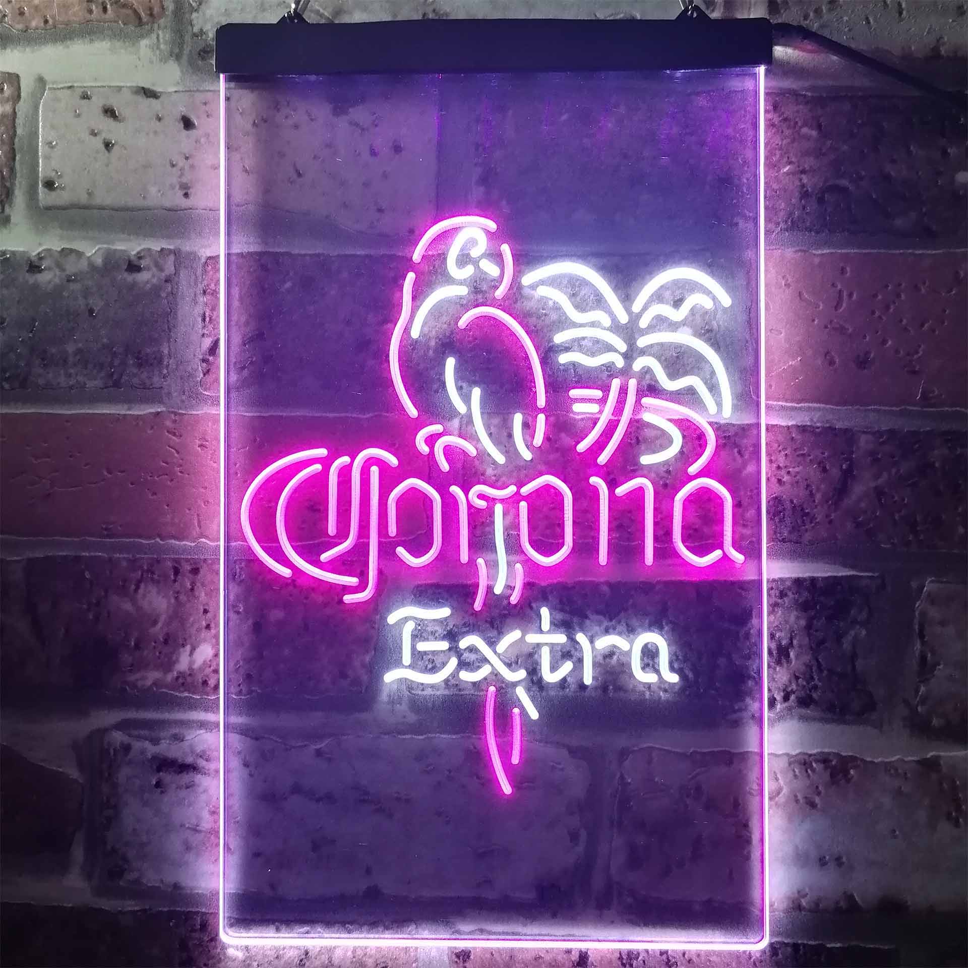 Corona Extra Parrot Bird Palm Tree LED Neon Sign