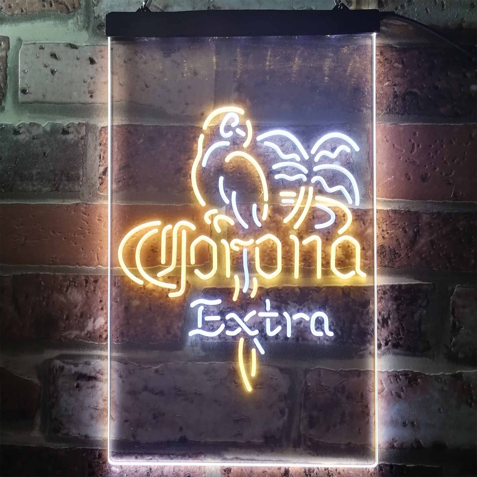Corona Extra Parrot Bird Palm Tree LED Neon Sign