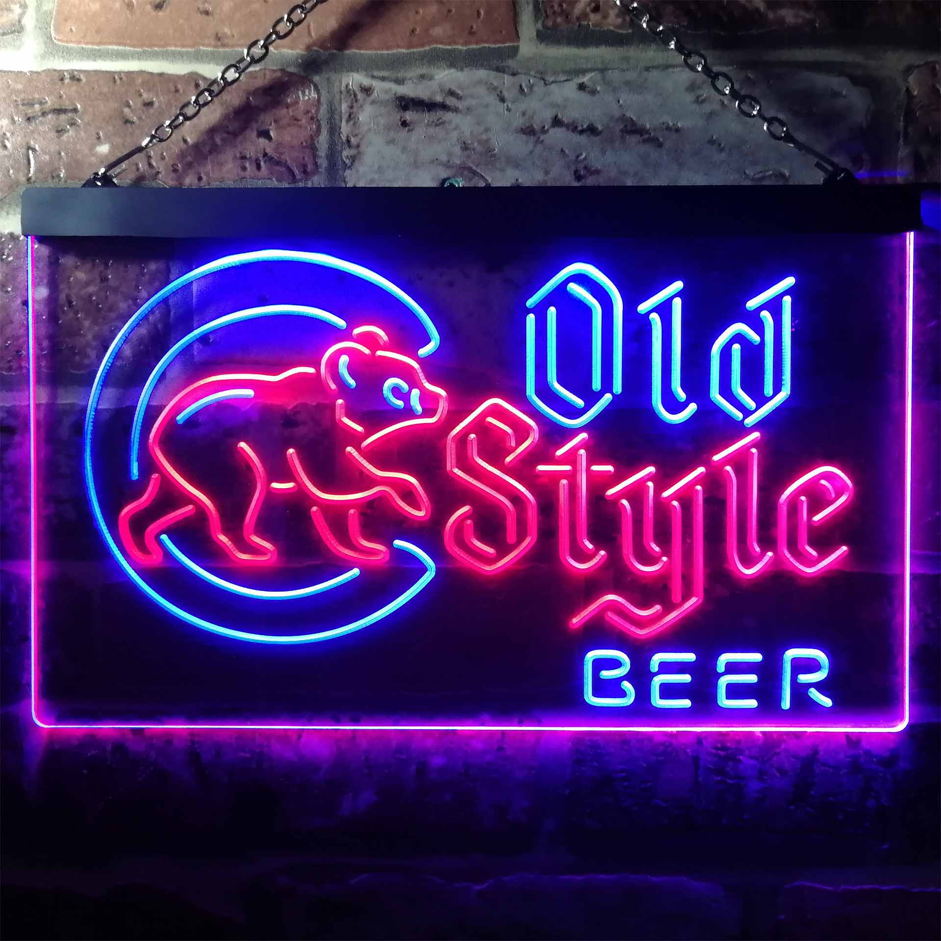 Cubs Old Style Beer Bar LED Neon Sign