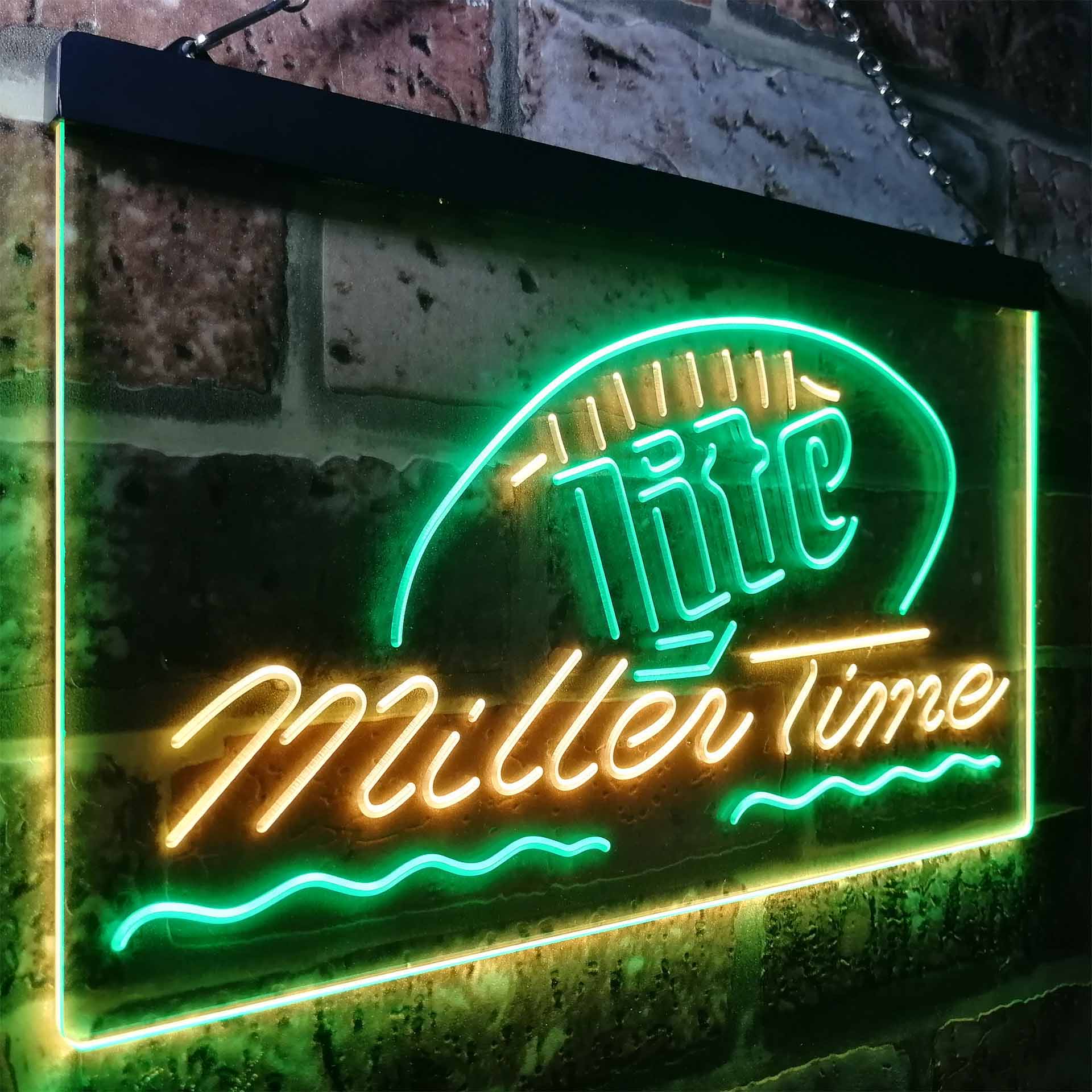 It's Miller Time Lite Beer Man Cave LED Neon Sign