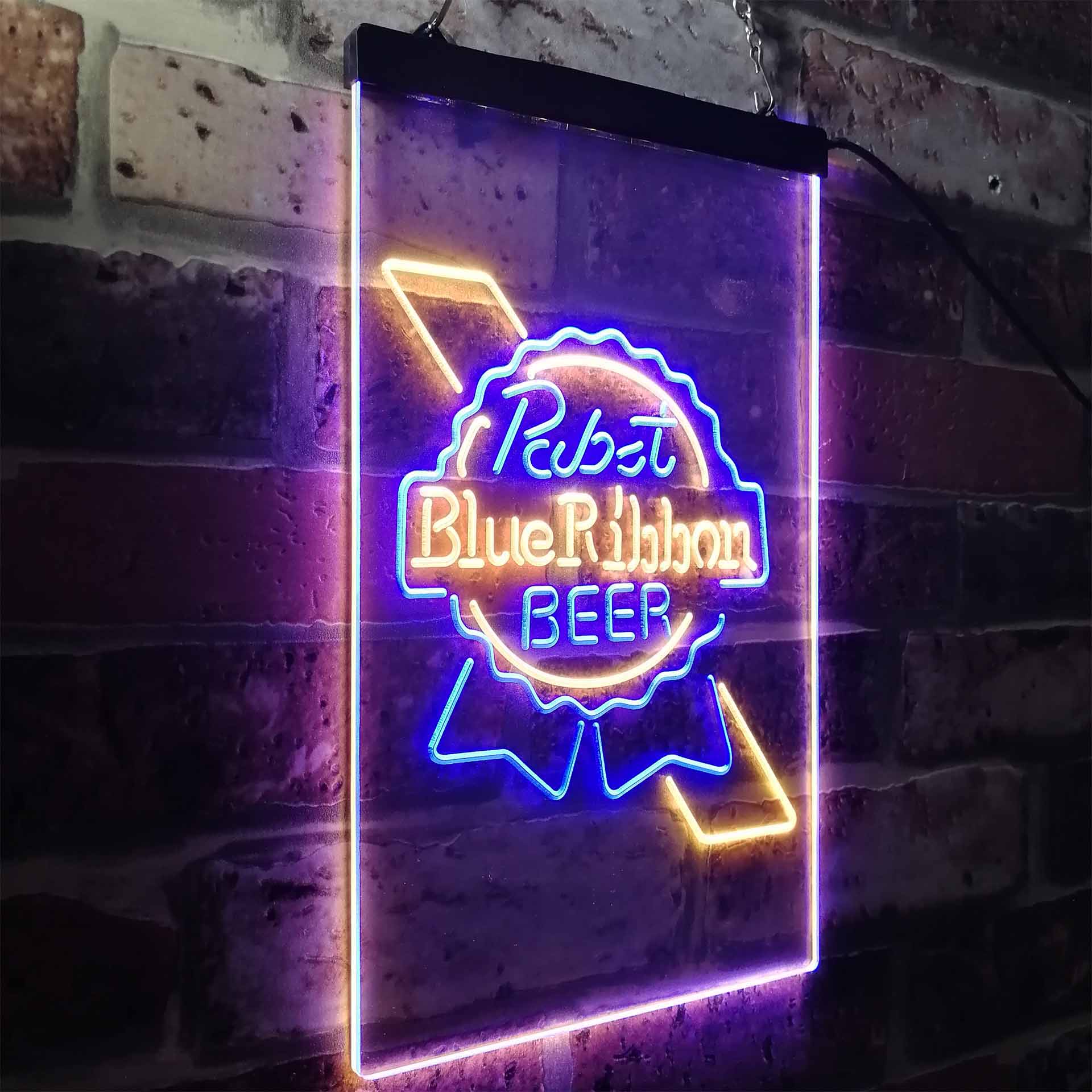 Larger Pabst Blue Ribbon Bar Beer LED Neon Sign