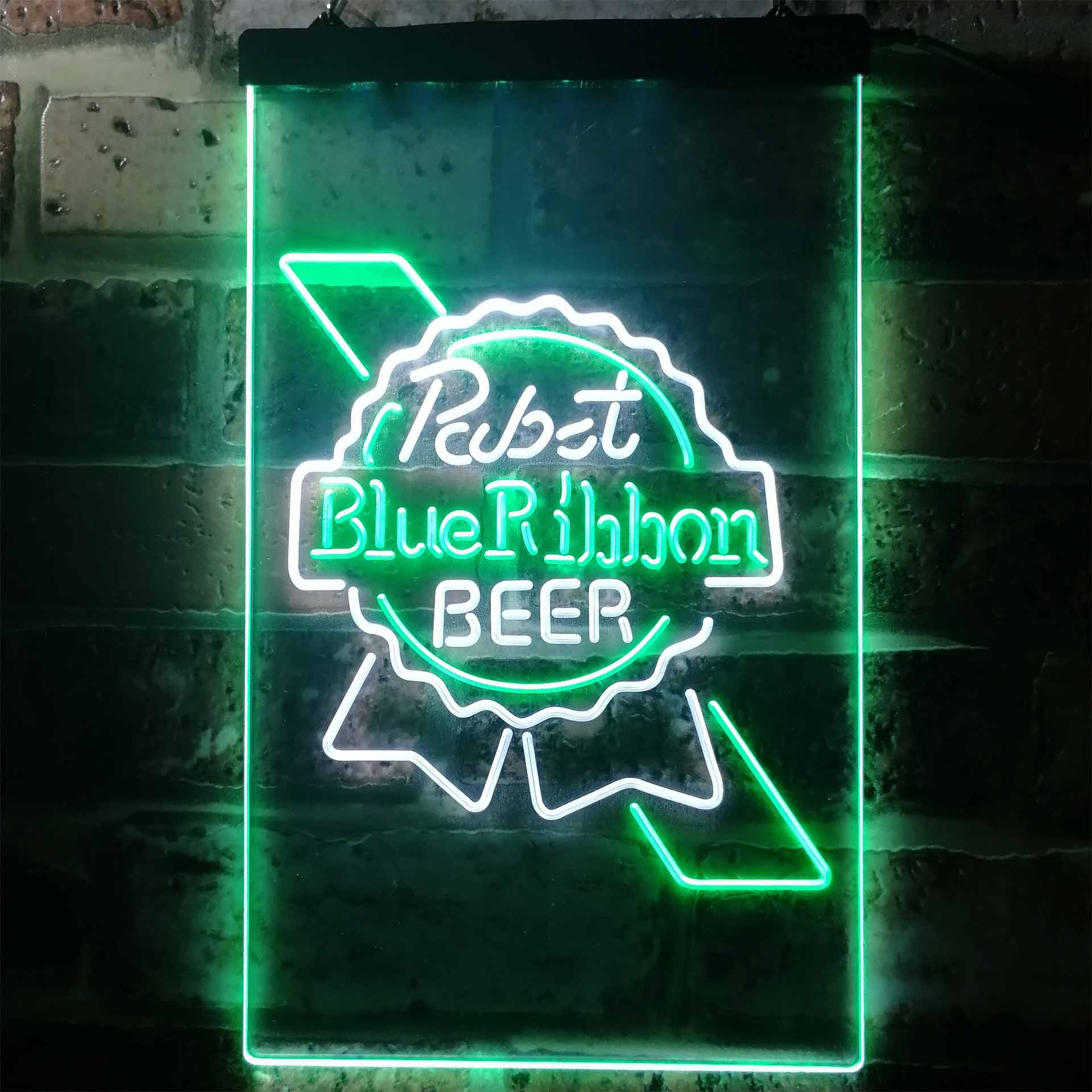 Larger Pabst Blue Ribbon Bar Beer LED Neon Sign