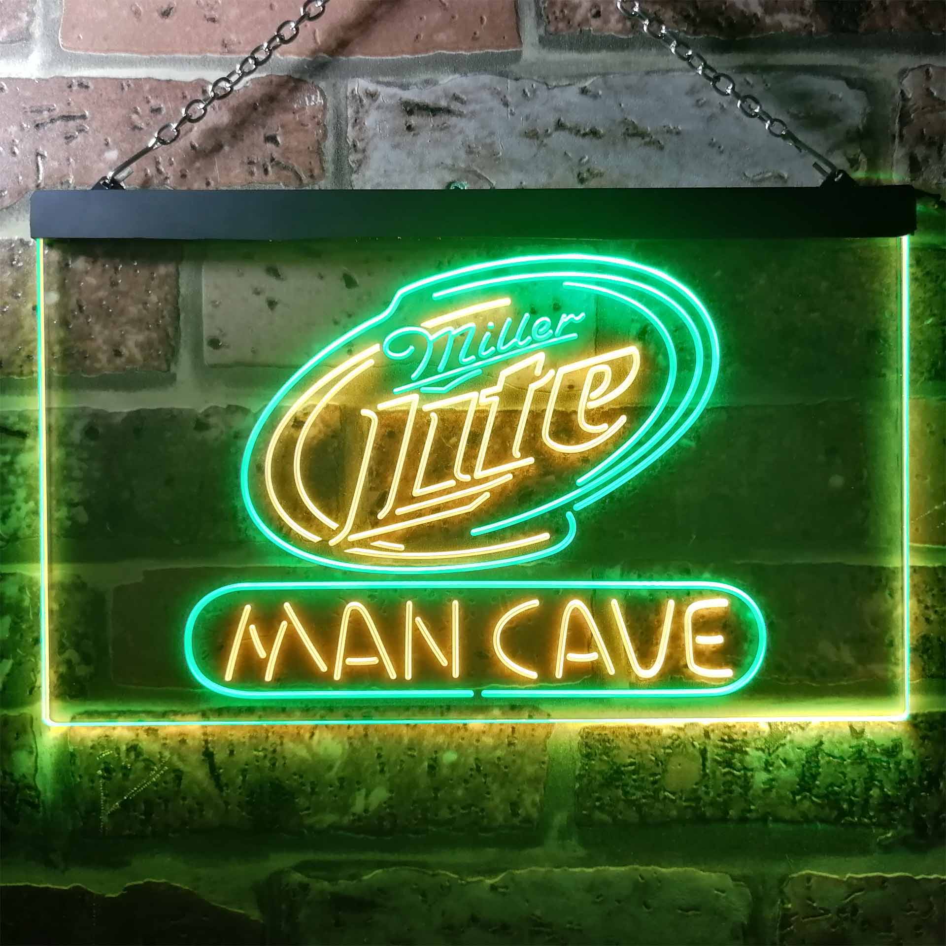 Miller Lite Man Cave Beer Bar LED Neon Sign