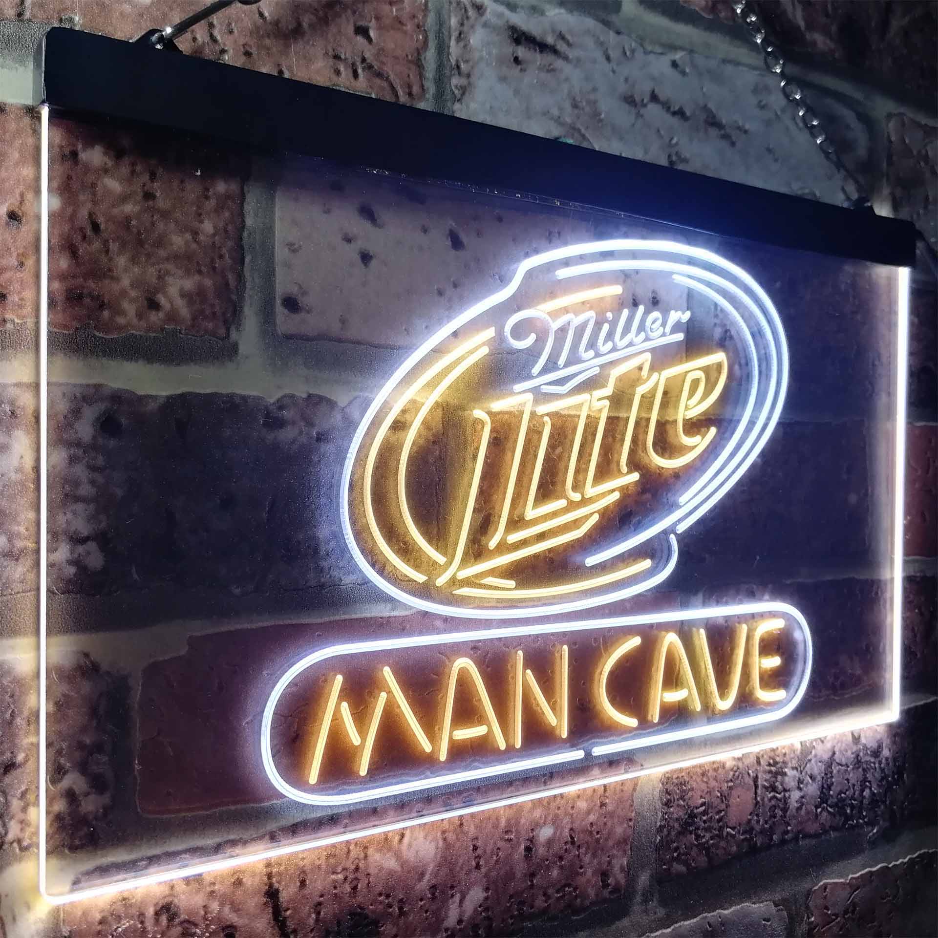Miller Lite Man Cave Beer Bar LED Neon Sign