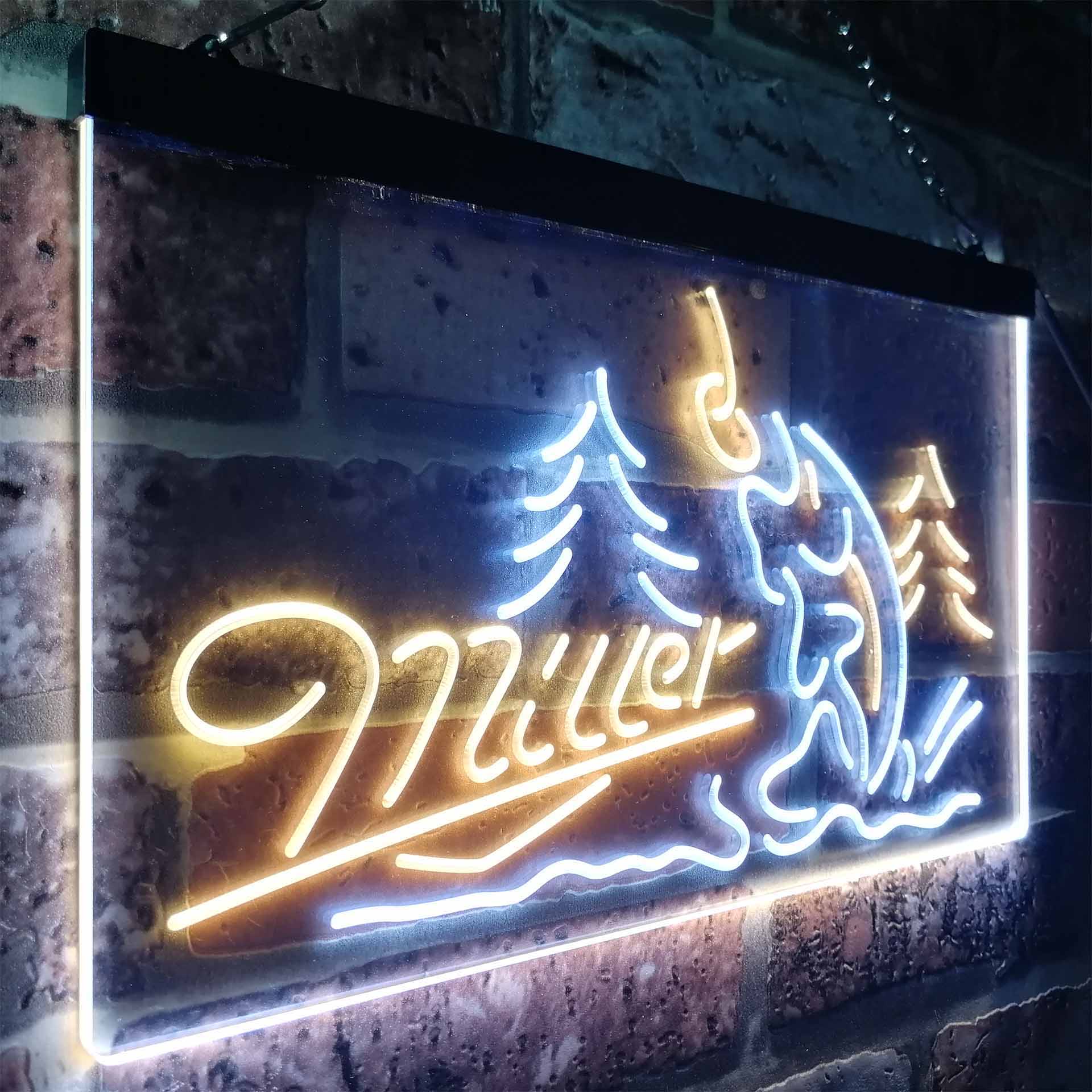 Millers Fishs Fishing LED Neon Sign