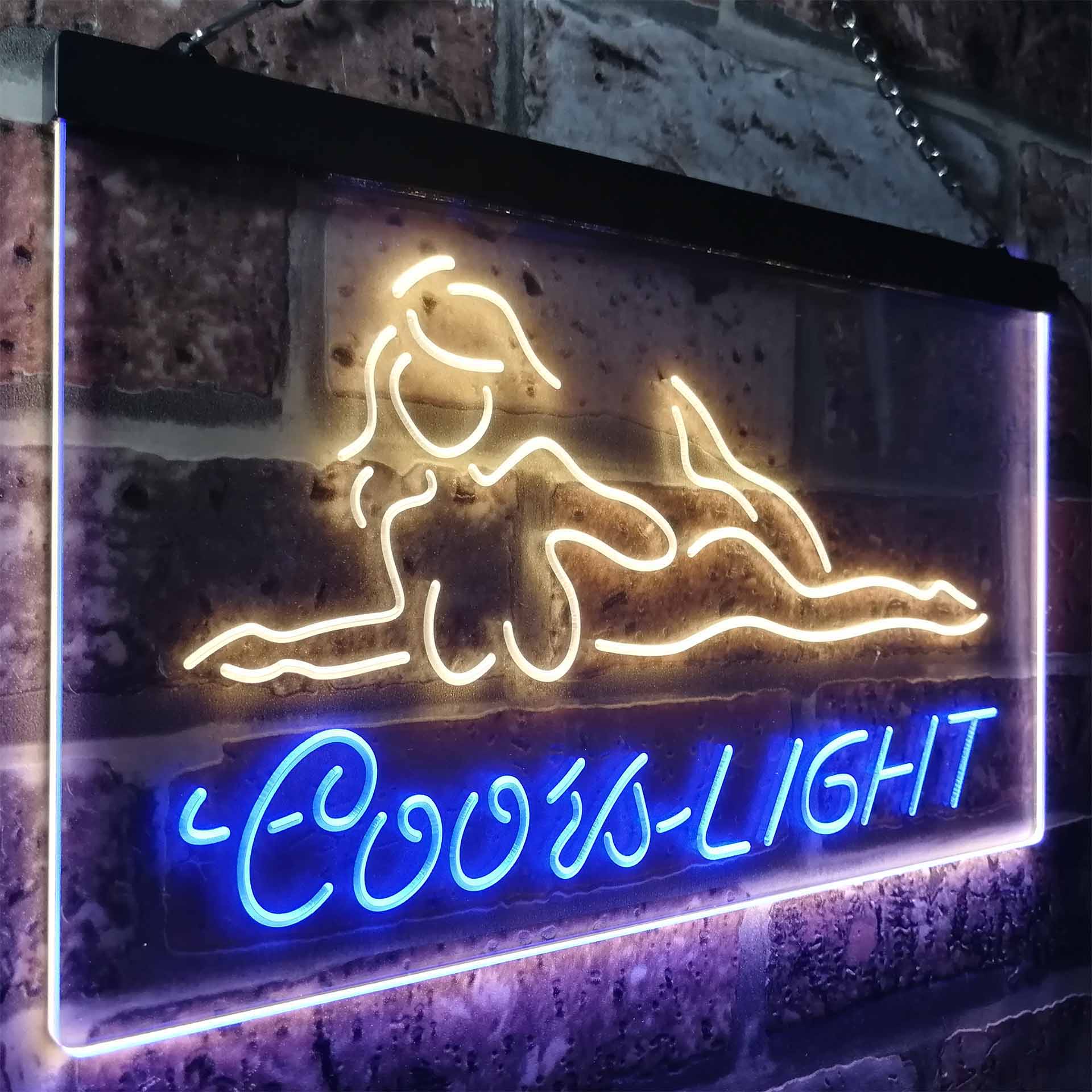 Coors Light Girl Lady LED Neon Sign