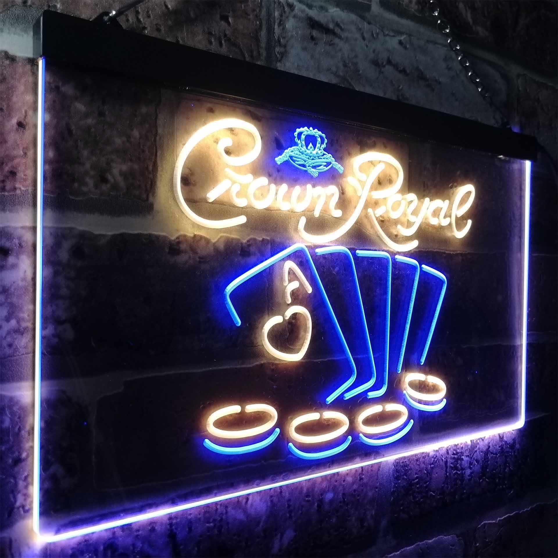 Crown Royal Casino Poker LED Neon Sign
