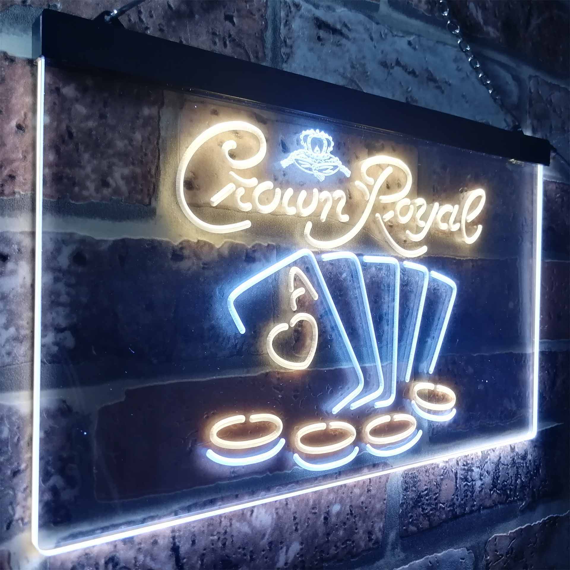 Crown Royal Casino Poker LED Neon Sign
