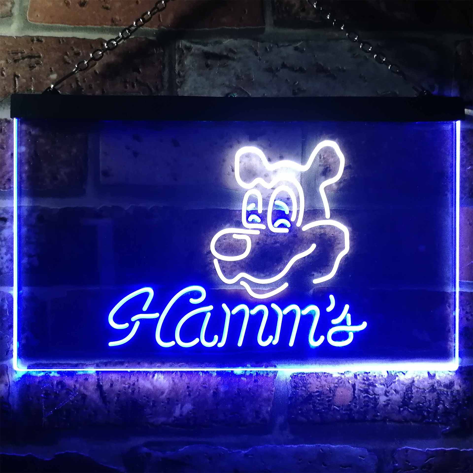 Hamm's Beer Bar Man Cave LED Neon Sign