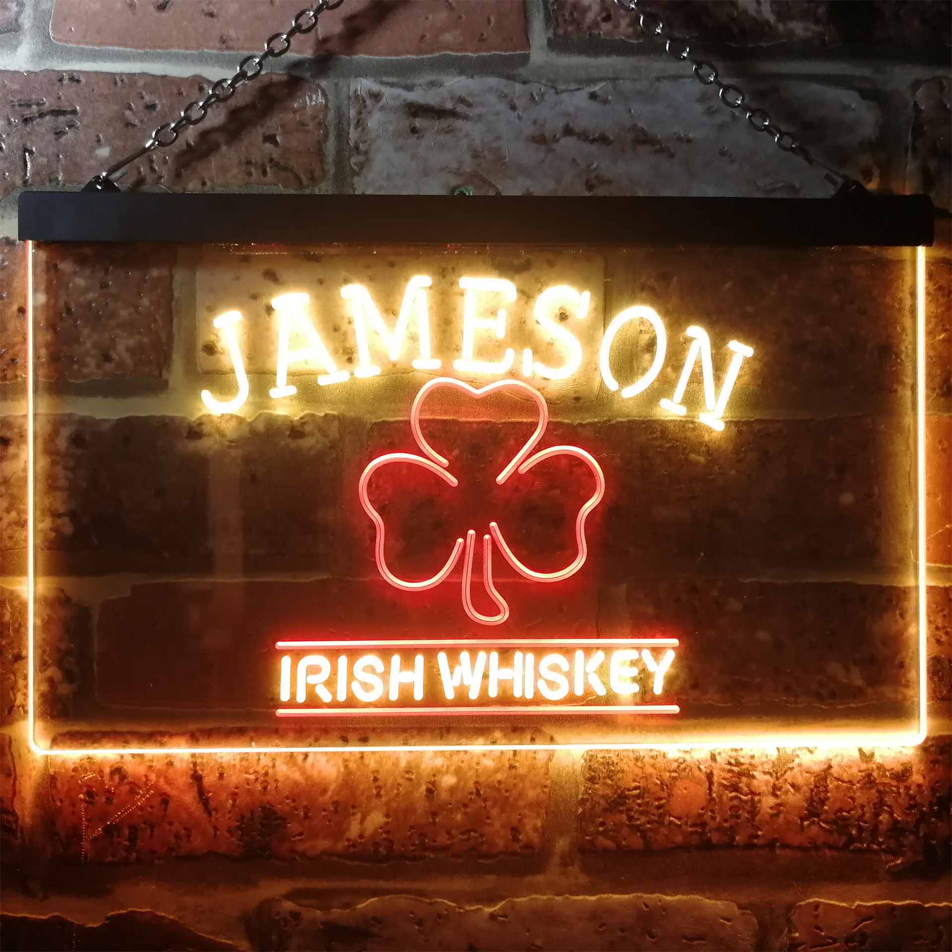 Jameson Irish Whiskey Shamrock LED Neon Sign