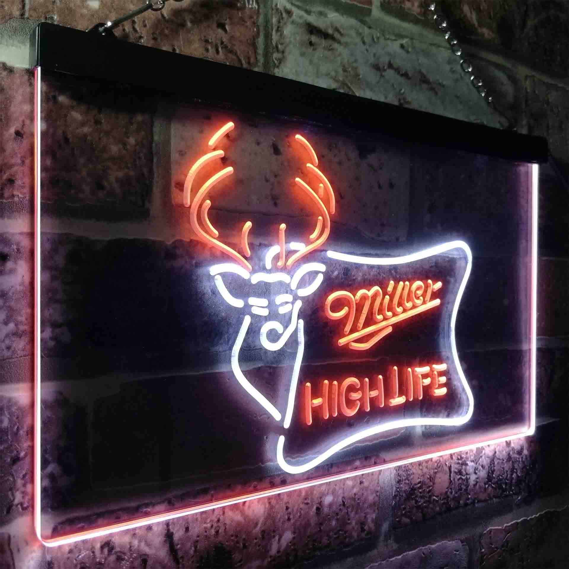 Miller High Life Deer Hunt LED Neon Sign