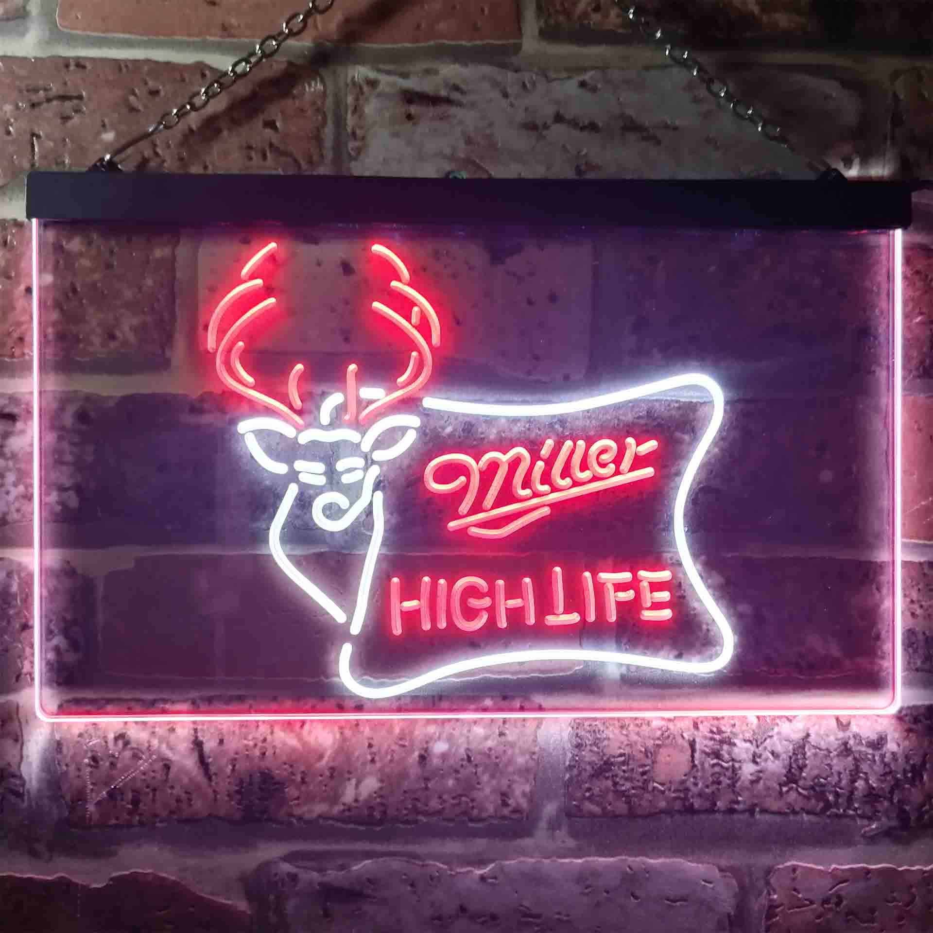 Miller High Life Deer Hunt LED Neon Sign