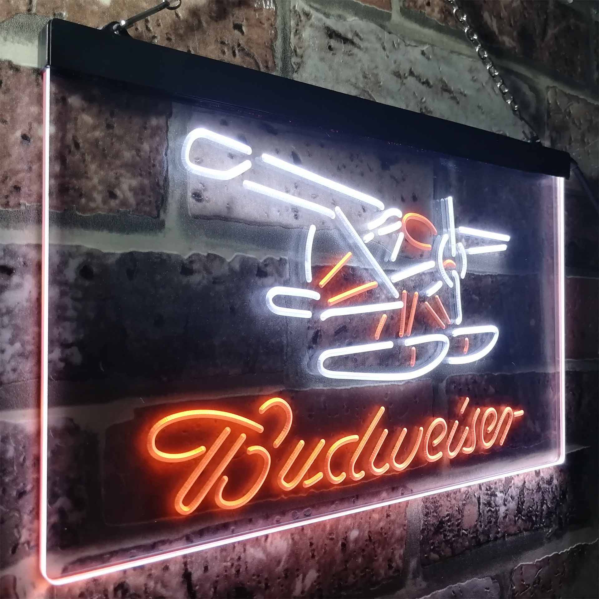 Budweiser Plane Game Room LED Neon Sign