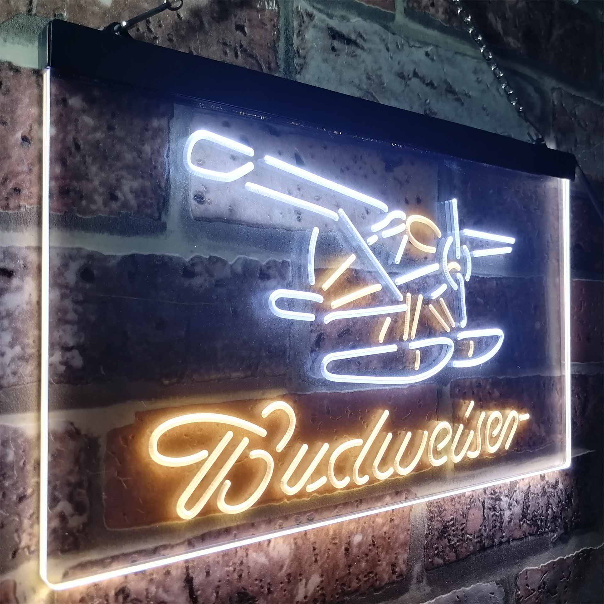Budweiser Plane Game Room LED Neon Sign
