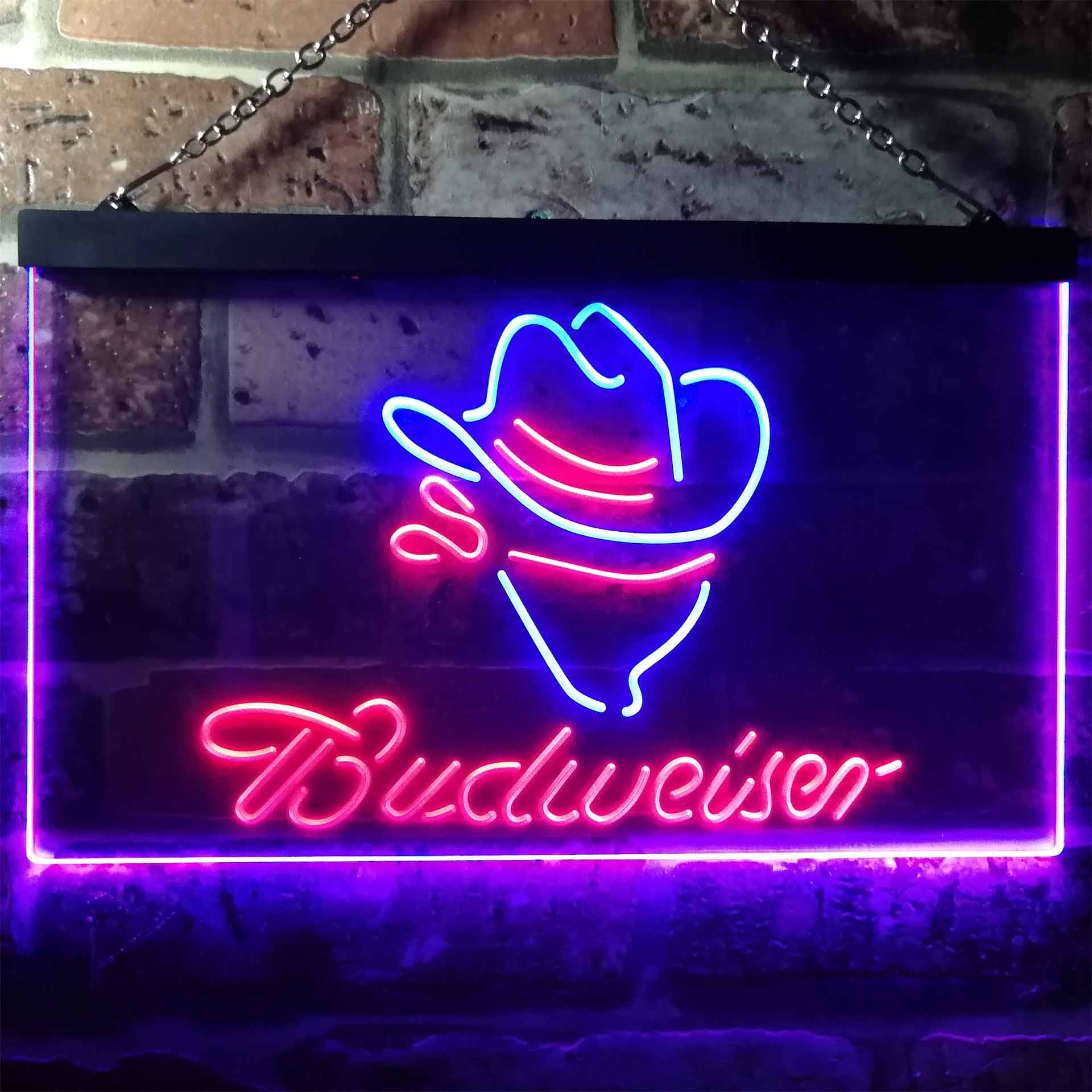 Budweiser Cowboy LED Neon Sign