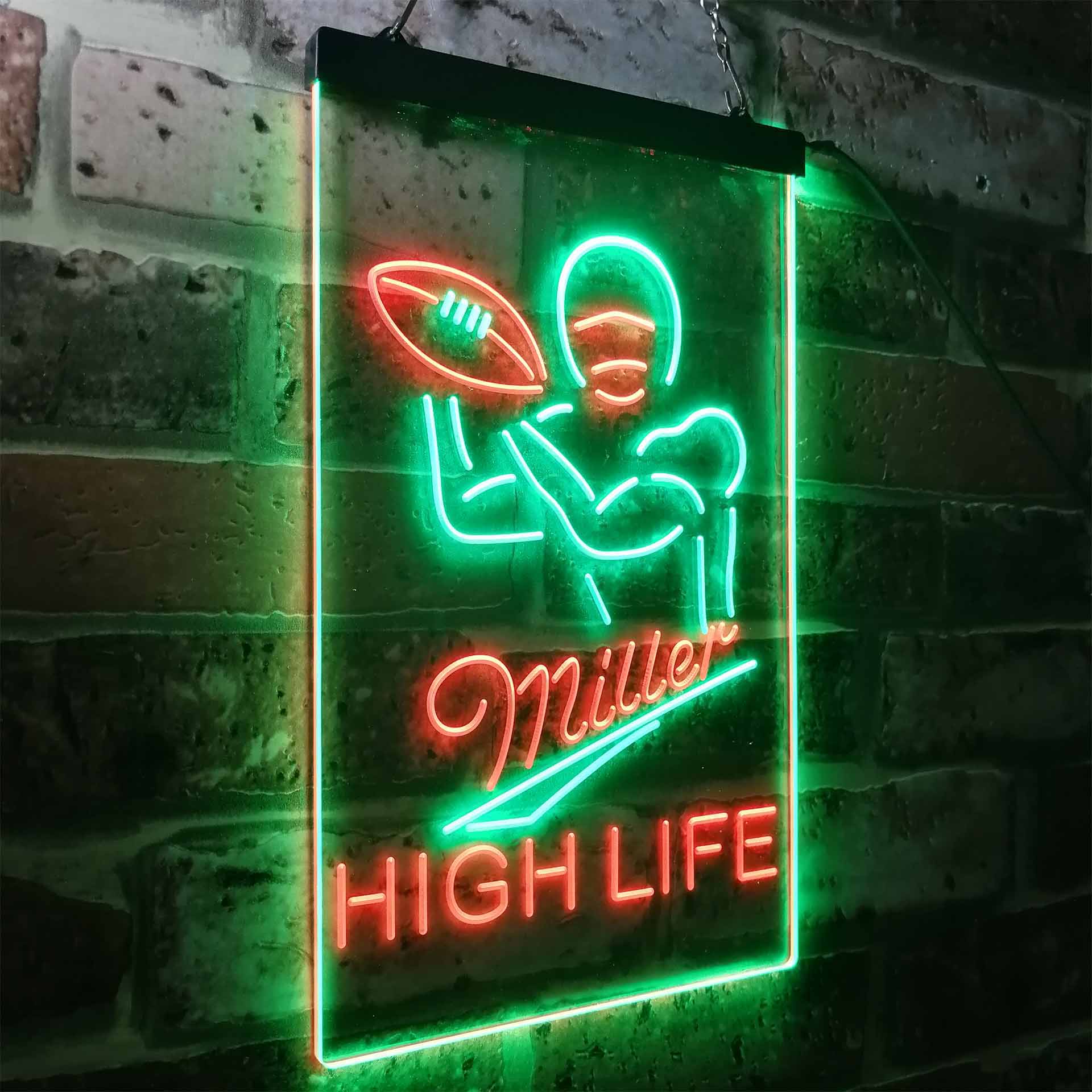 Miller Lite High Life Football LED Neon Sign