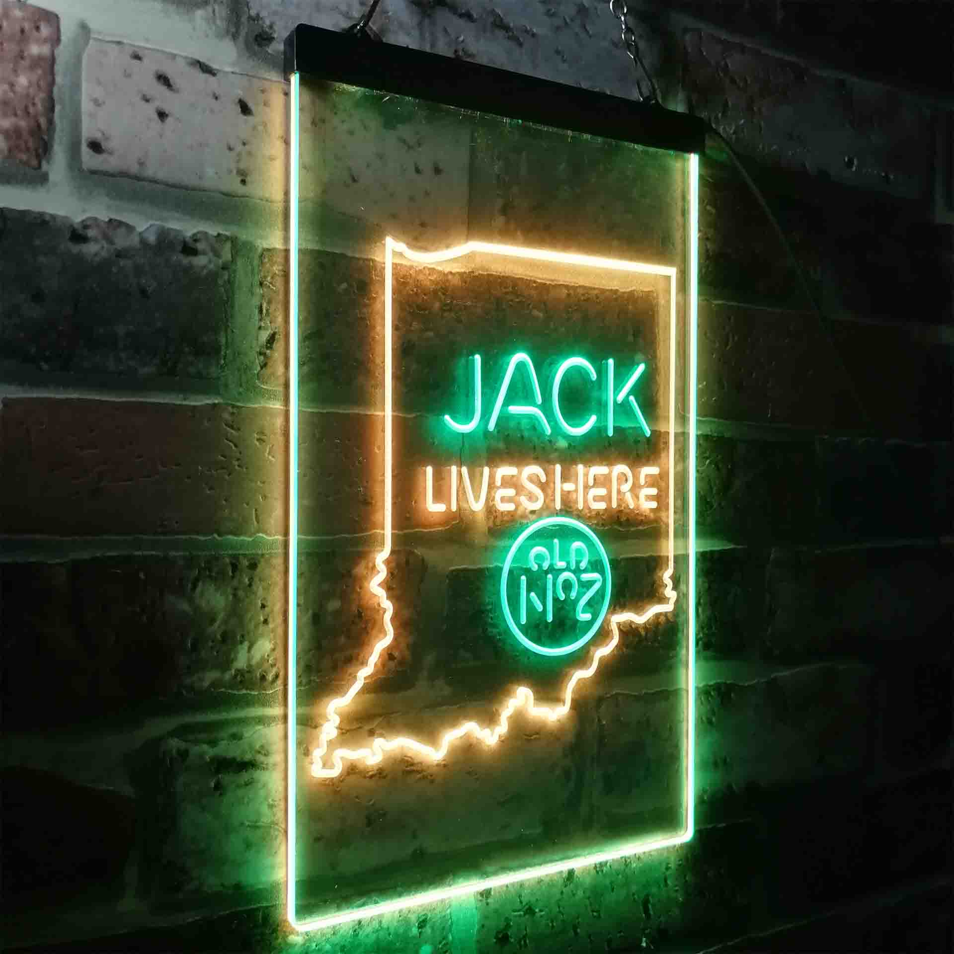 Indiana Jack Lives Here LED Neon Sign