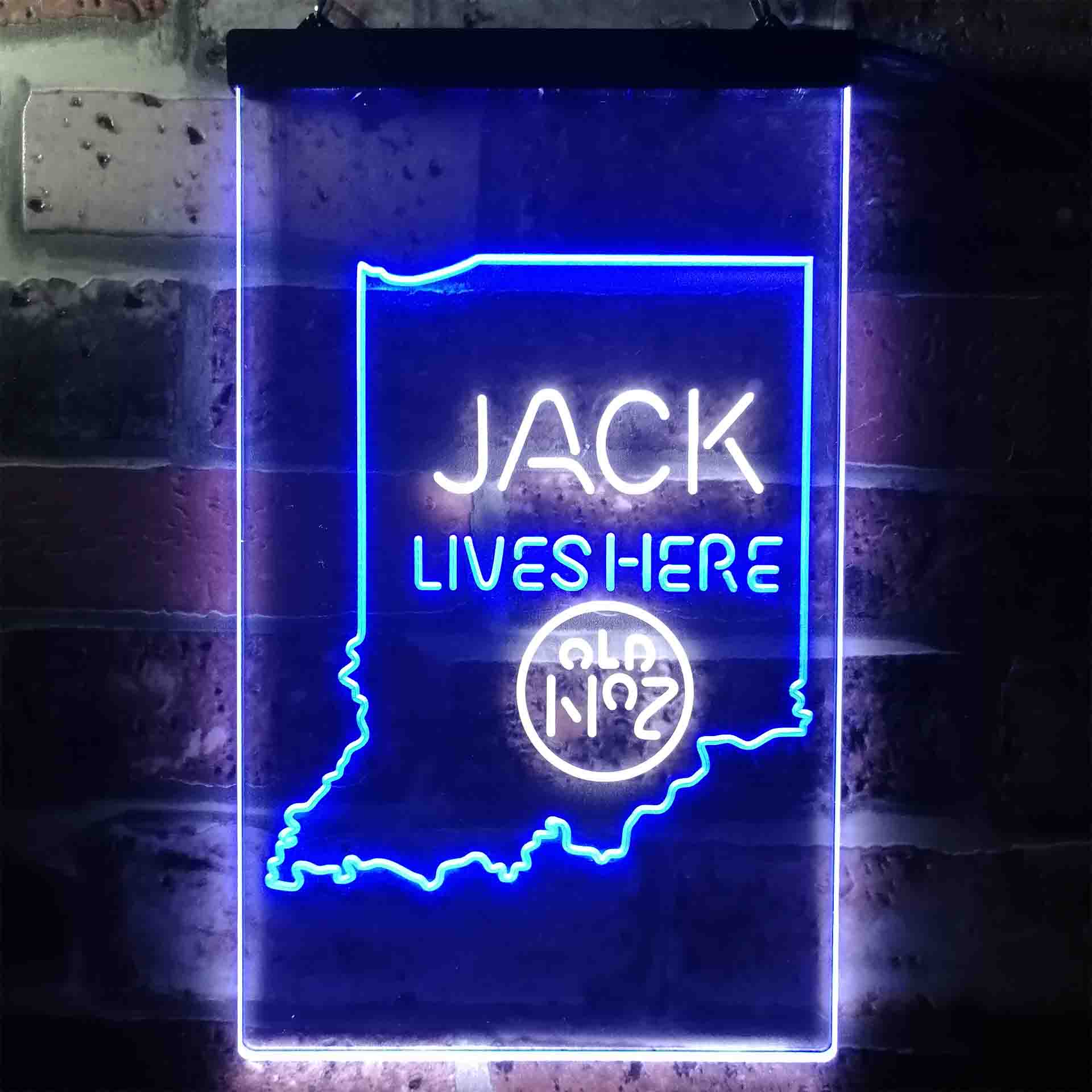 Indiana Jack Lives Here LED Neon Sign