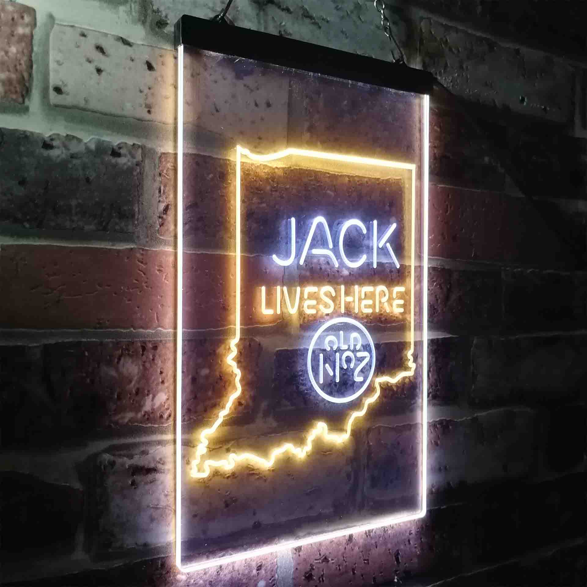 Indiana Jack Lives Here LED Neon Sign