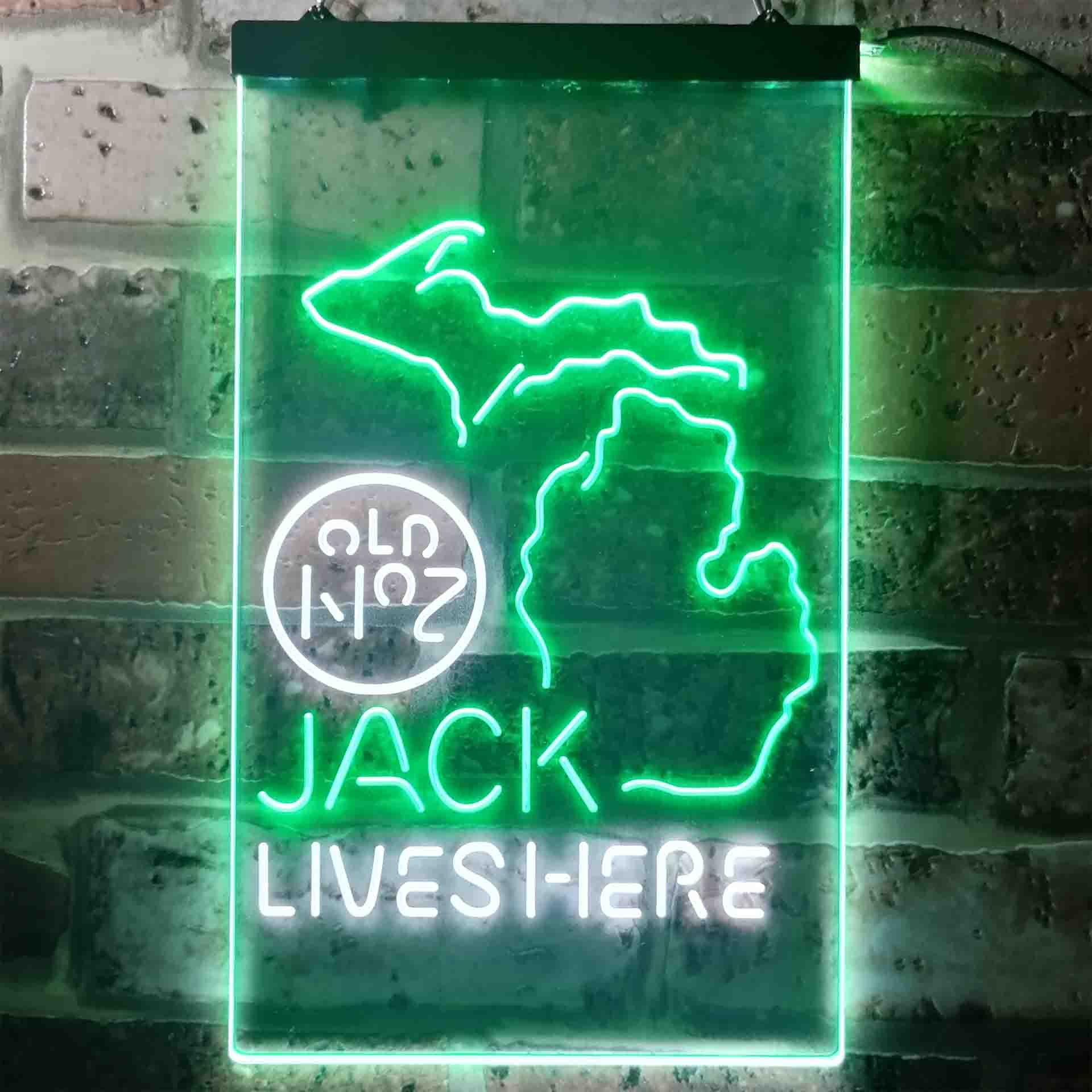 Michigan Jack Lives Here LED Neon Sign
