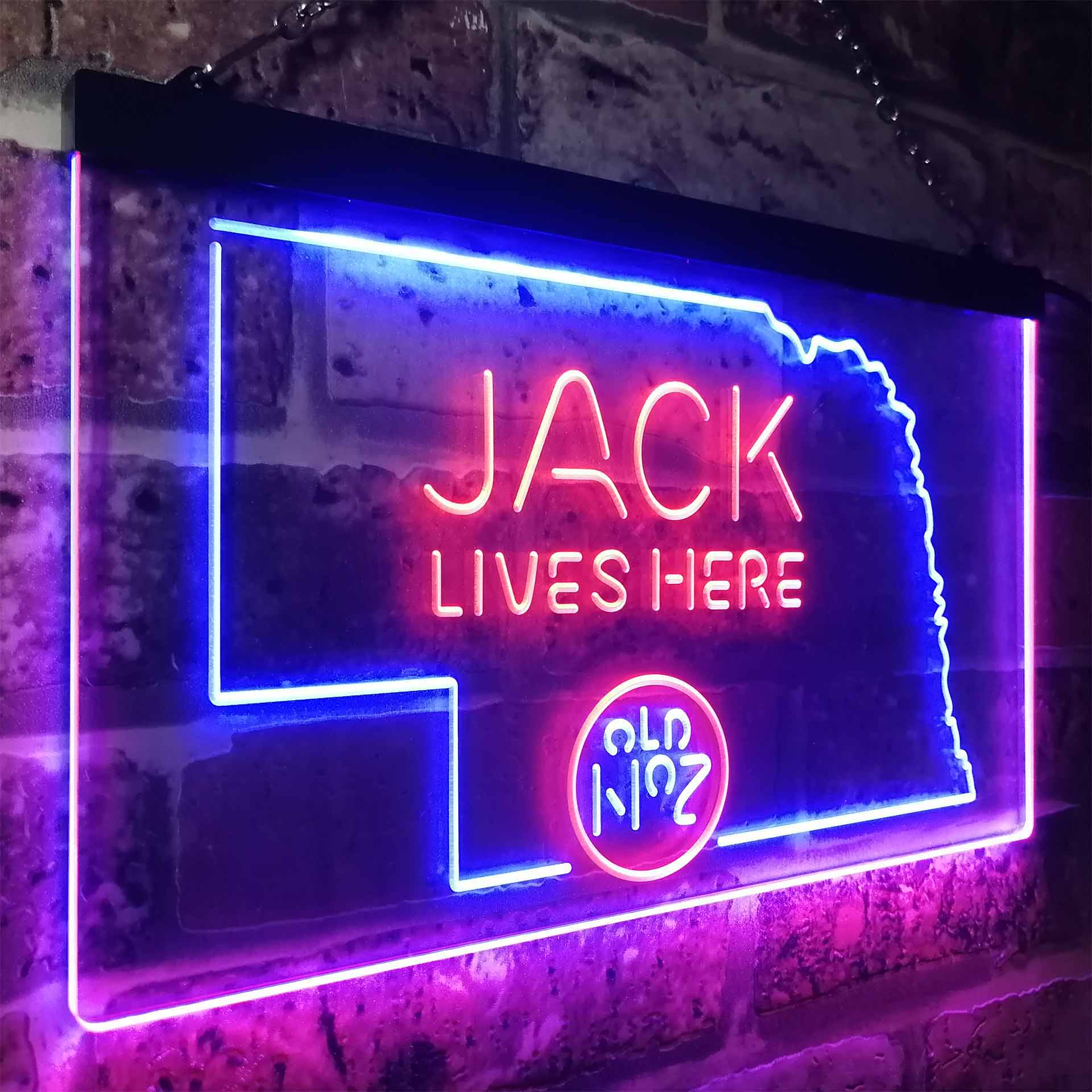 Nebraska Jack Danielss Jack Lives Here Decoration Gifts LED Neon Sign
