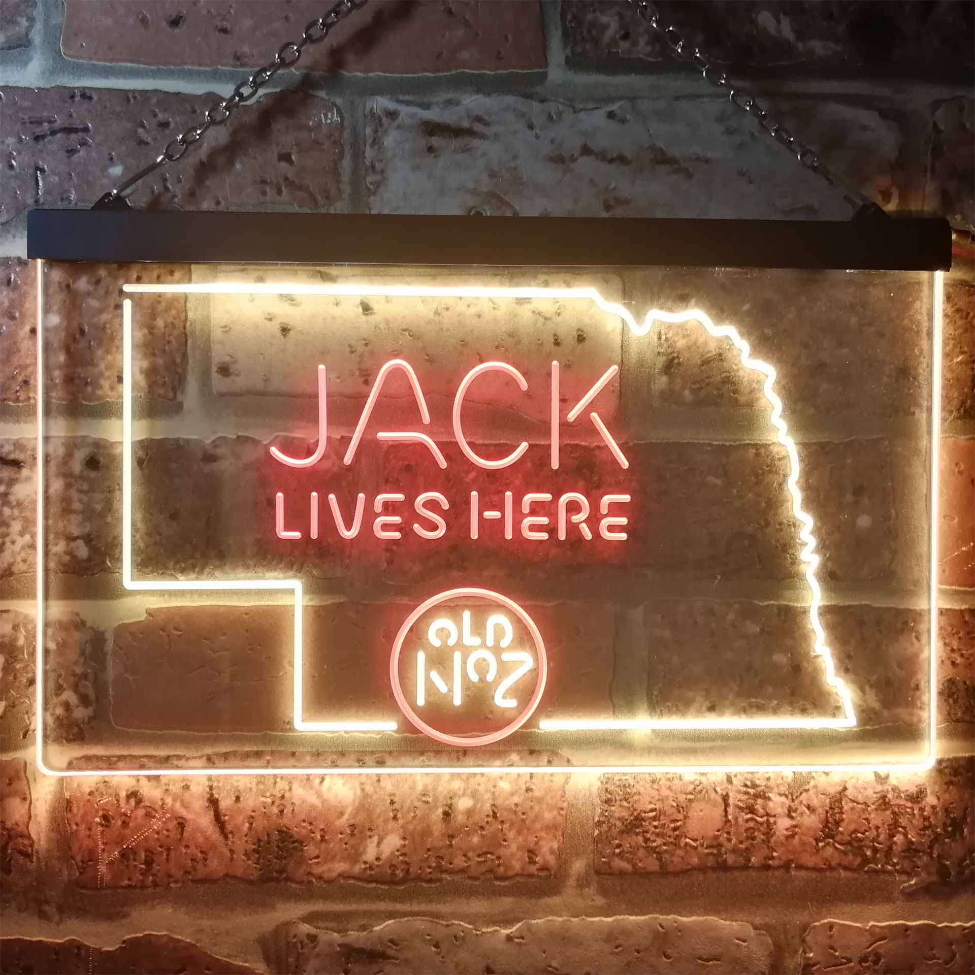 Nebraska Jack Danielss Jack Lives Here Decoration Gifts LED Neon Sign