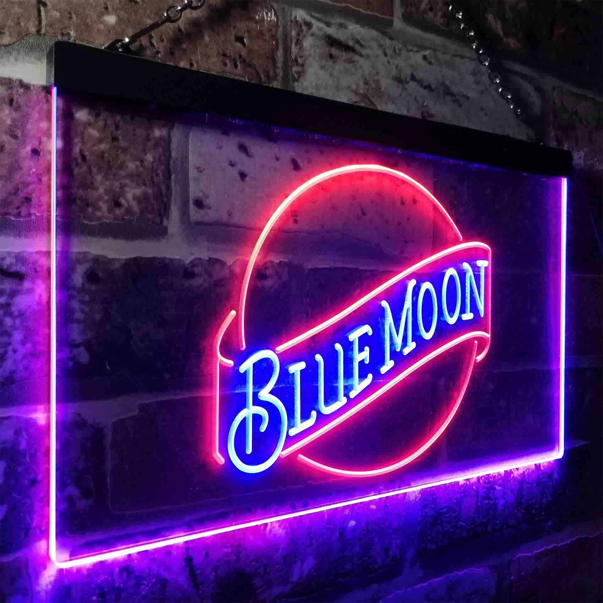 Blue Moon Beer Bar LED Neon Sign