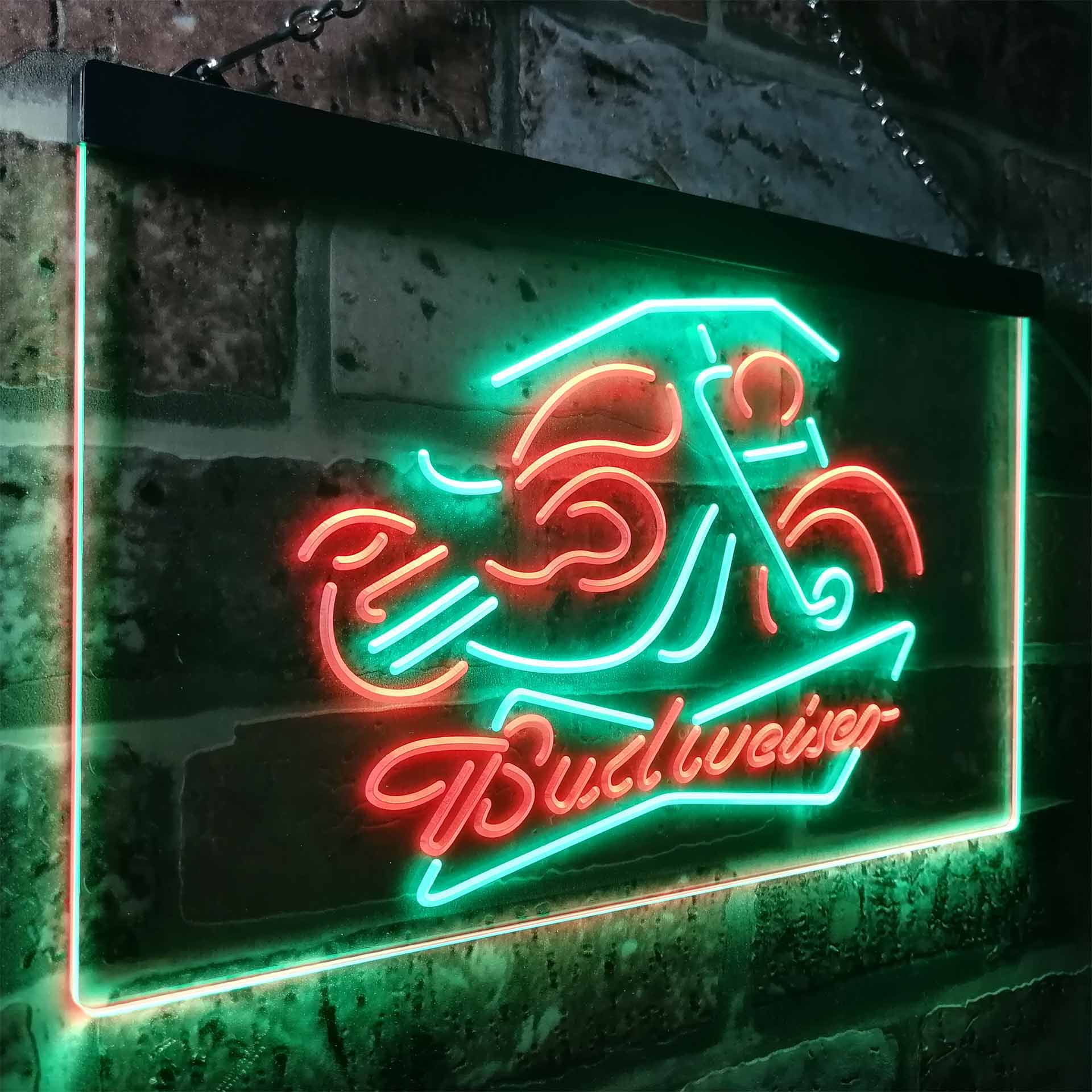 Budweiser Beer Motorcycle LED Neon Sign