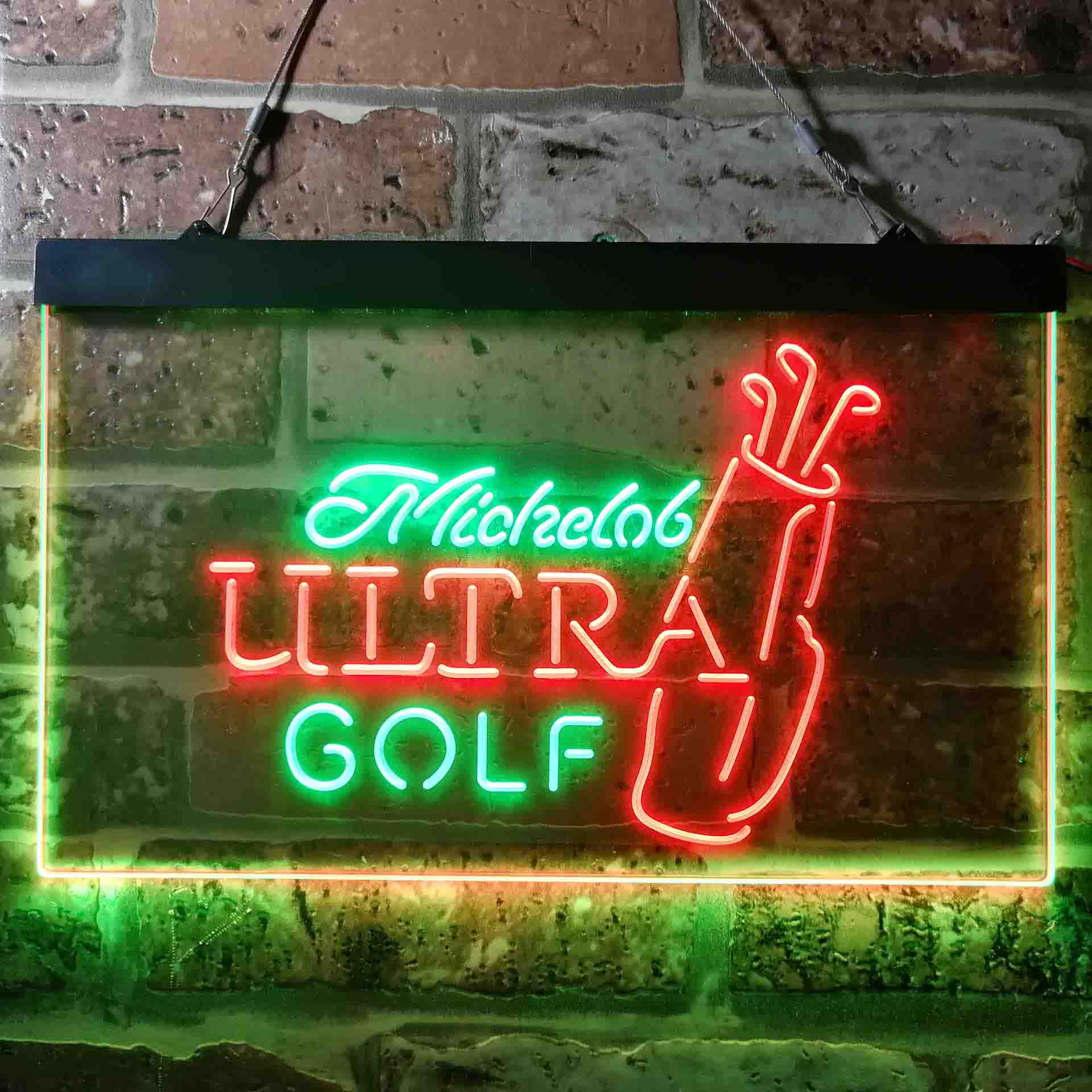 Michelobs Ultra Golf Bag Beer Bar Decoration Gifts LED Neon Sign
