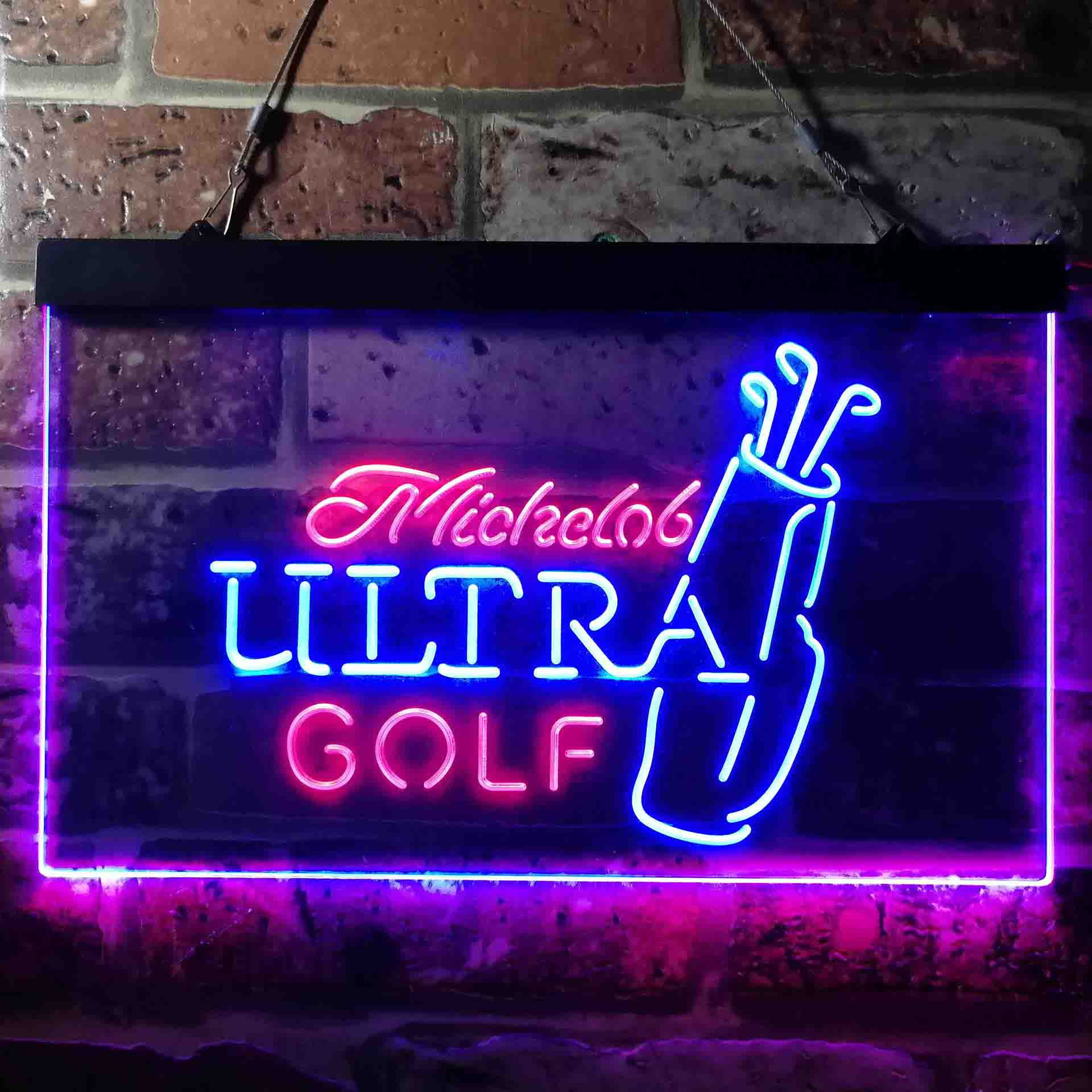 Michelobs Ultra Golf Bag Beer Bar Decoration Gifts LED Neon Sign
