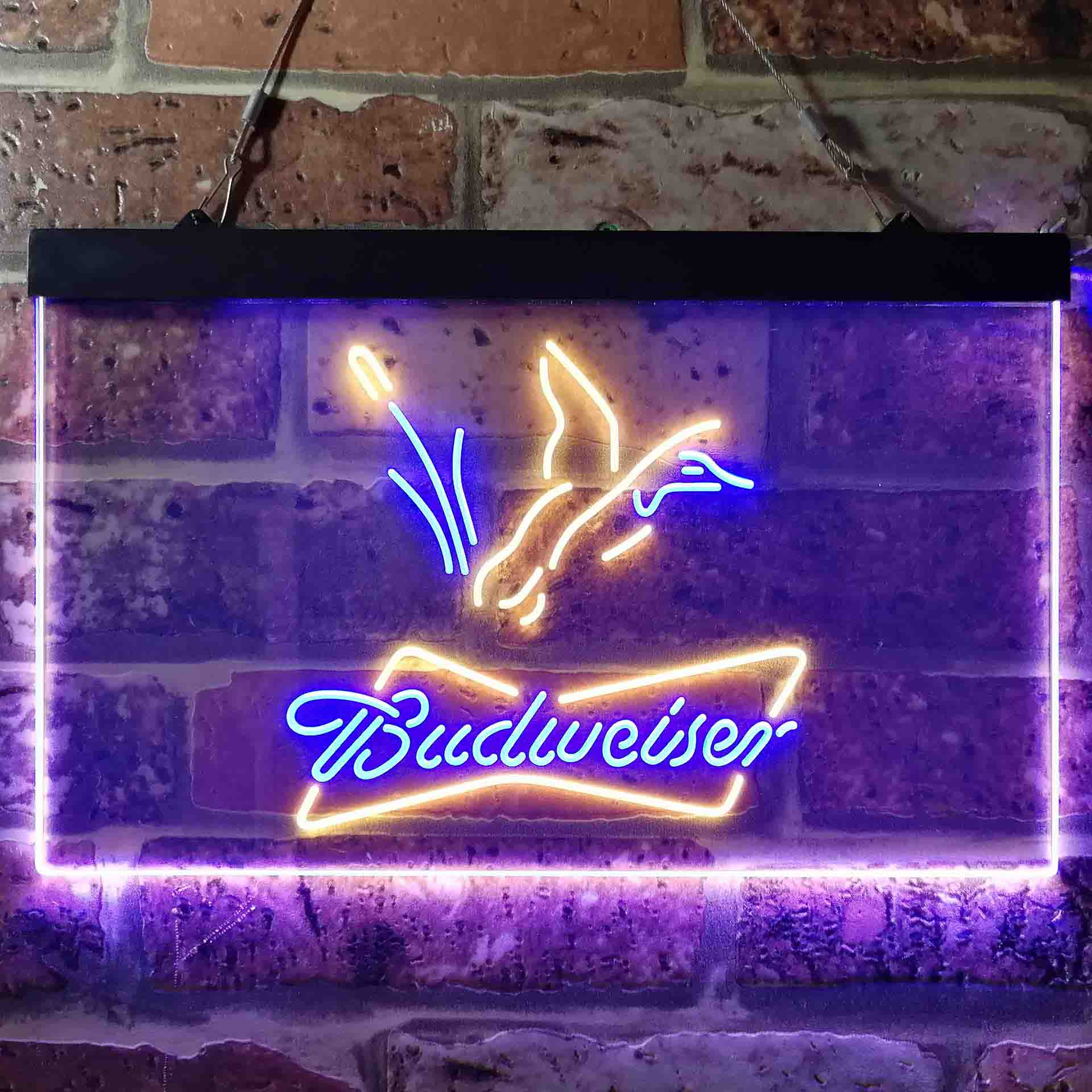 Budweisers Duck Hunting Home Beer Bar Decoration Gifts LED Neon Sign