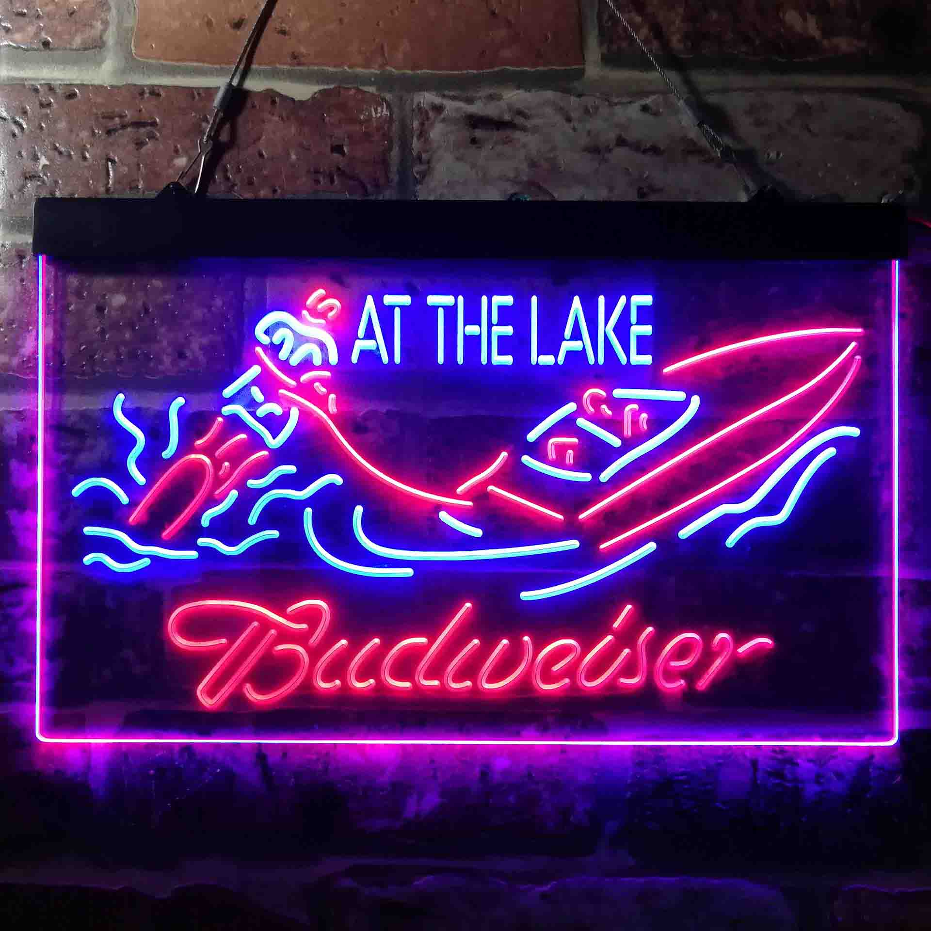 Budweiser At the Lake Cabin LED Neon Sign
