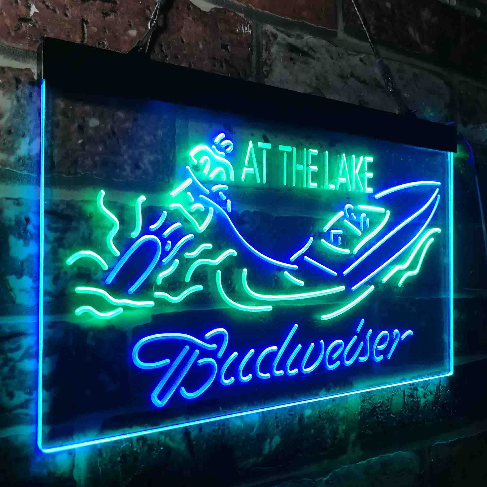 Budweiser At the Lake Cabin LED Neon Sign