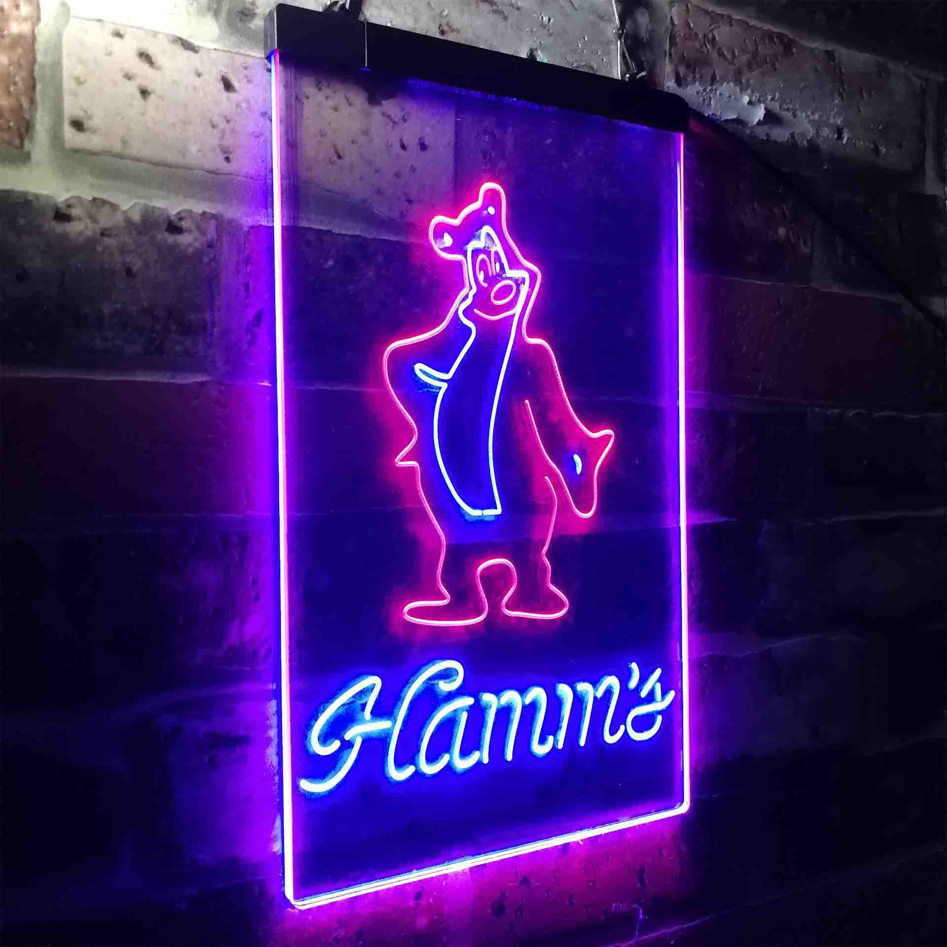 Hamm's Beer Bear Bar LED Neon Sign