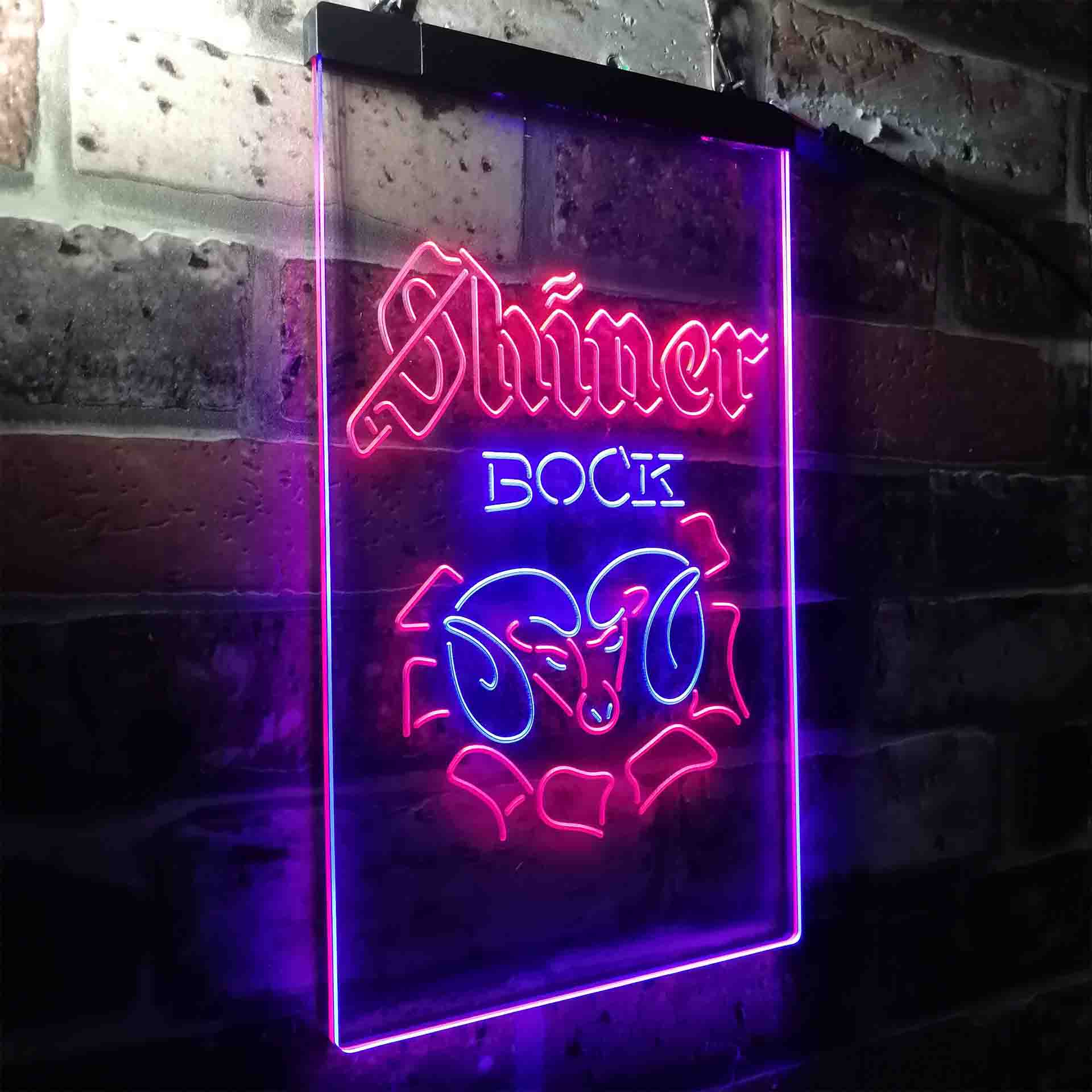 Shiner Bock Ram Beer LED Neon Sign