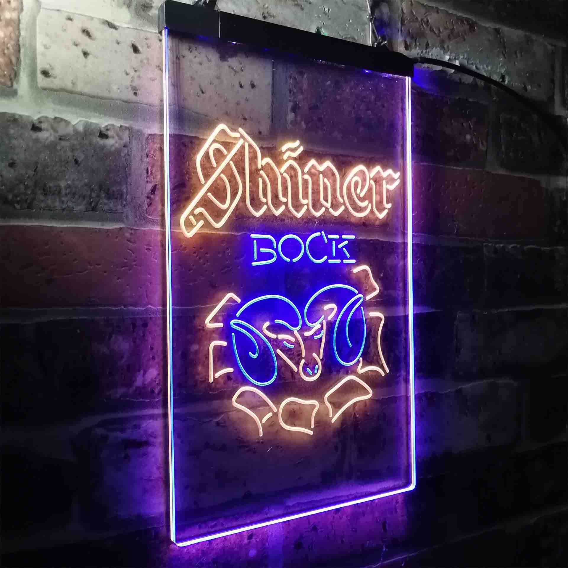 Shiner Bock Ram Beer LED Neon Sign